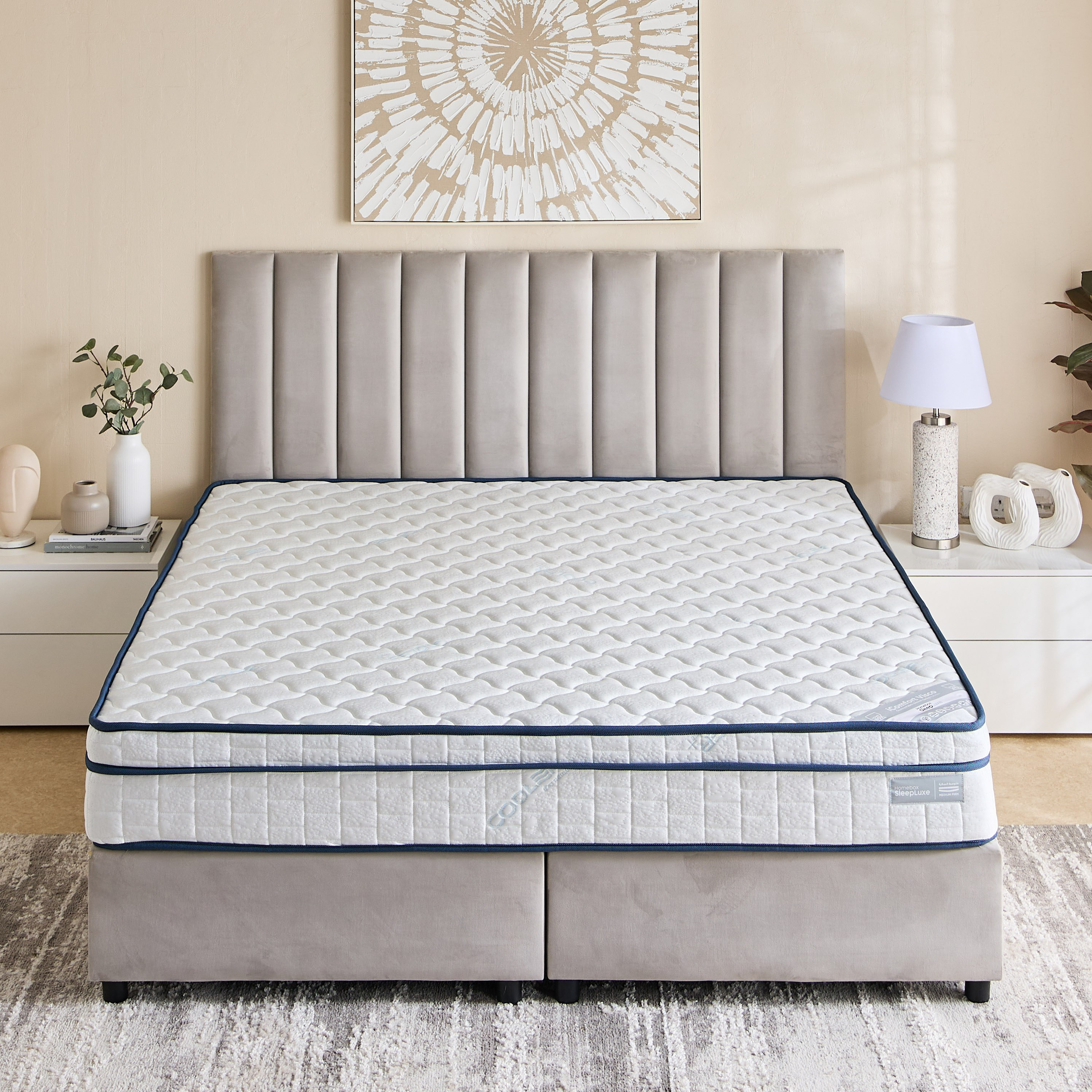 iSleepLuxe iCooltex Comfort Visco Cooling Fabric Memory Foam Bonnell Spring Mattress - 180x200x24 cm-hbxfurniture-mattresses-king-image-2