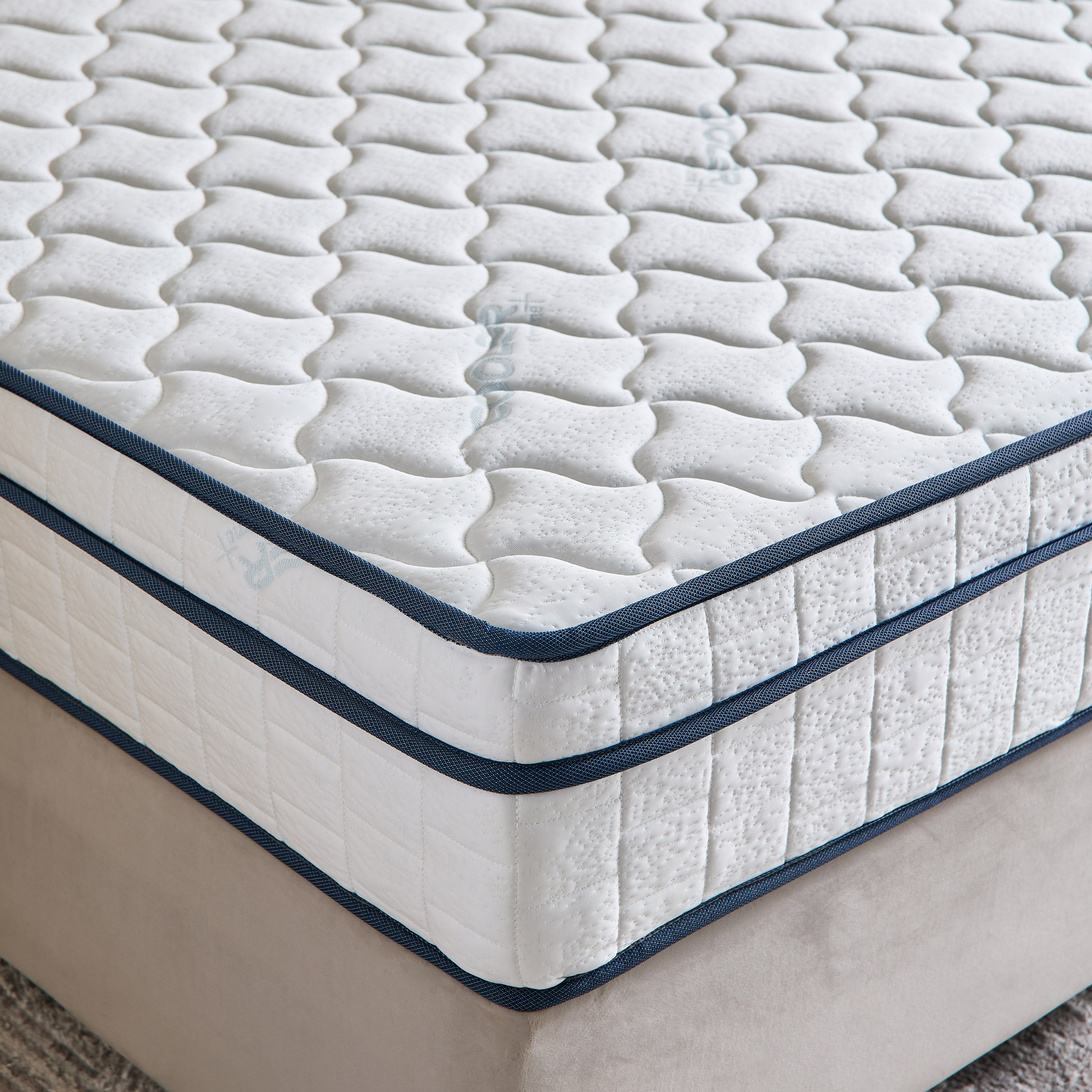 iSleepLuxe iCooltex Comfort Visco Cooling Fabric Memory Foam Bonnell Spring Mattress - 180x200x24 cm-hbxfurniture-mattresses-king-image-5