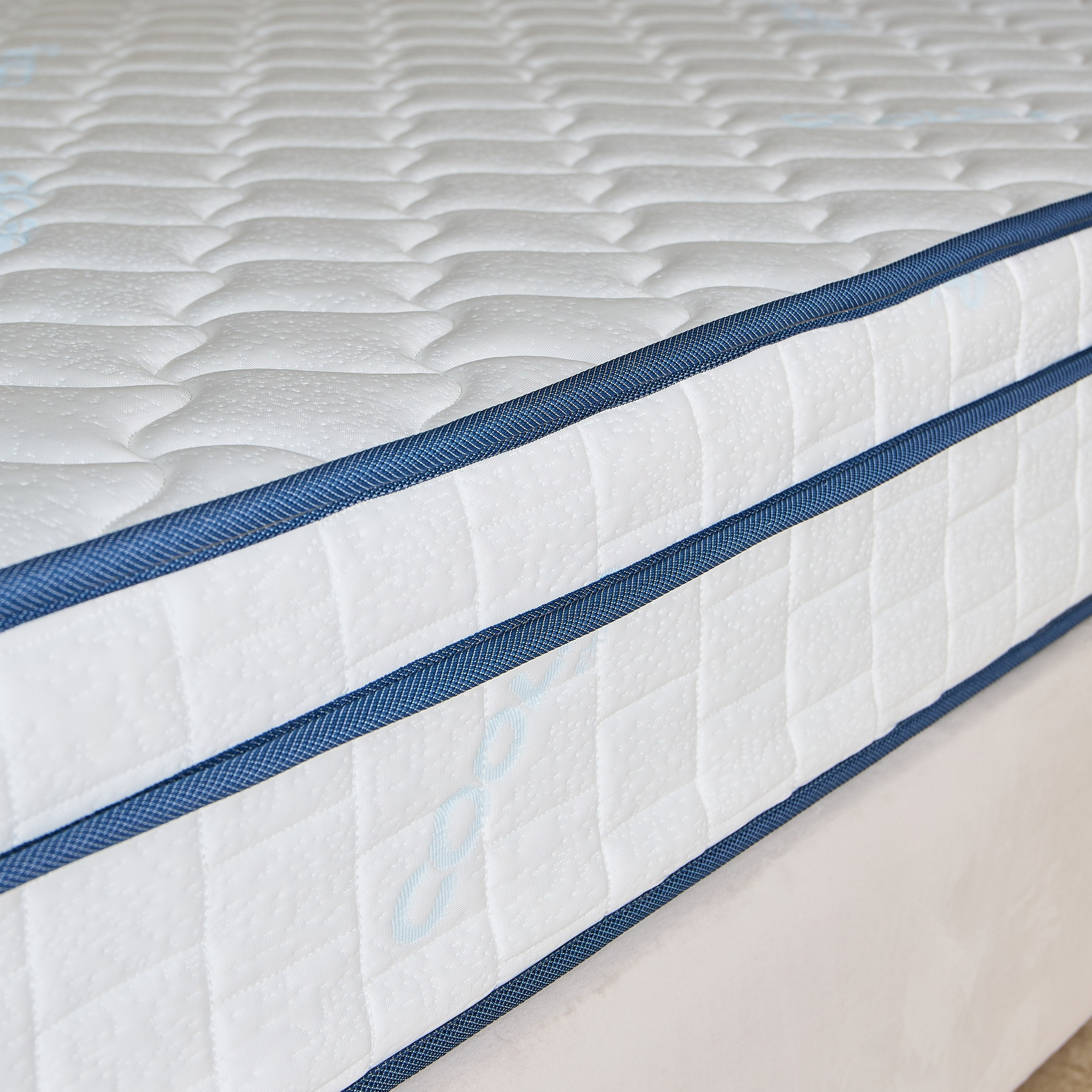 iSleepLuxe iCooltex Comfort Visco Cooling Fabric Memory Foam Bonnell Spring Mattress - 180x200x24 cm-hbxfurniture-mattresses-king-image-7