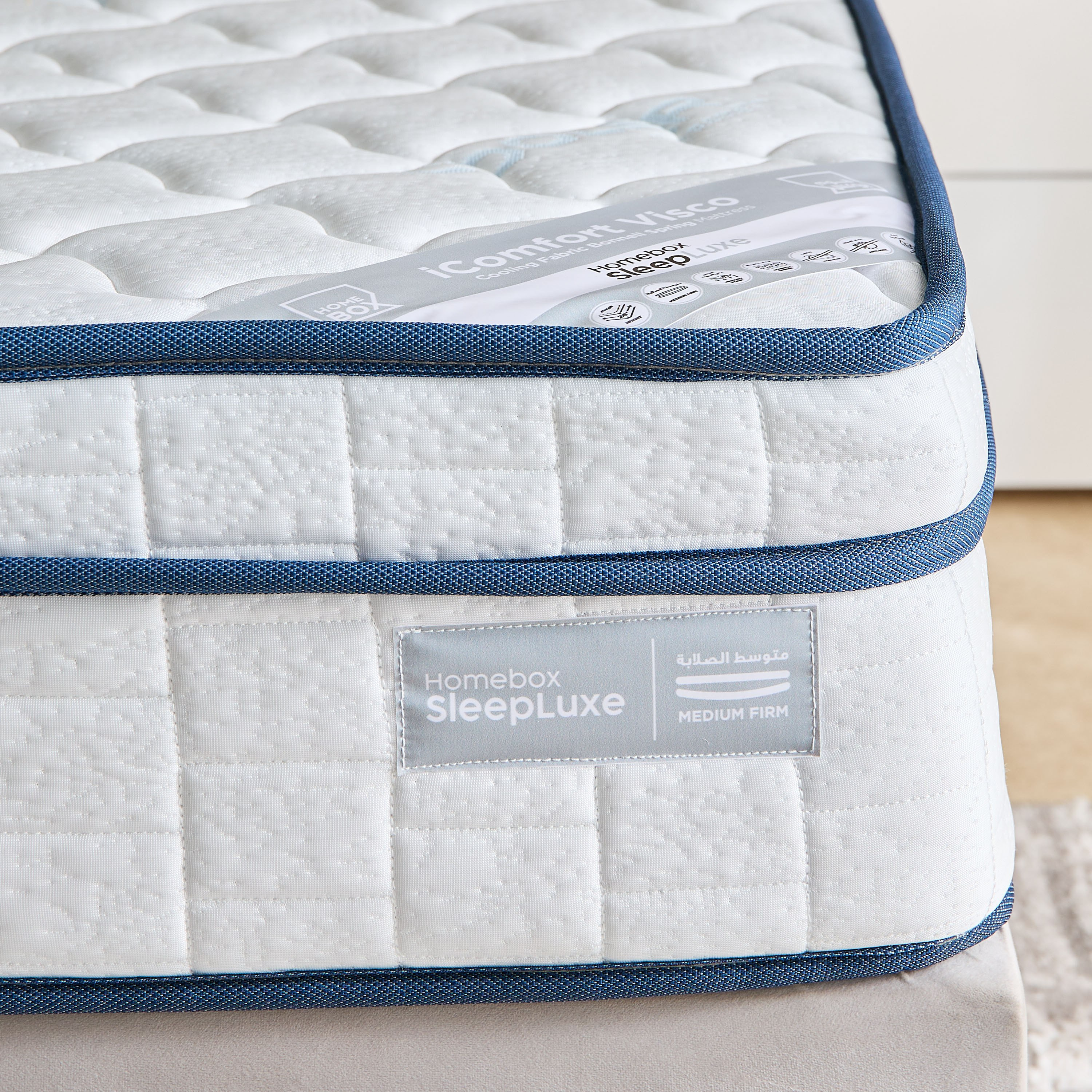 iSleepLuxe iCooltex Comfort Visco Cooling Fabric Memory Foam Bonnell Spring Mattress - 180x200x24 cm-hbxfurniture-mattresses-king-image-8