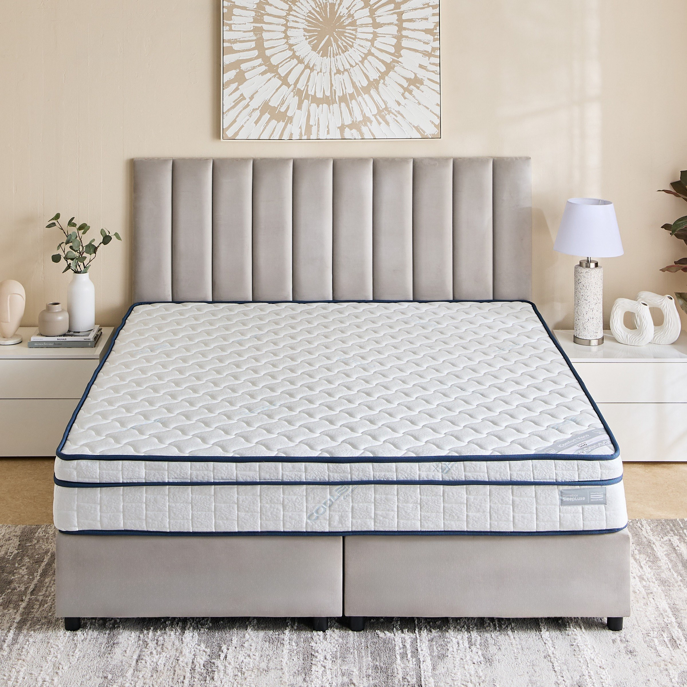 iSleepLuxe iCooltex Comfort Visco Cooling Fabric Memory Foam Bonnell Spring Mattress - 180x210x24 cm-hbxfurniture-mattresses-king-image-2