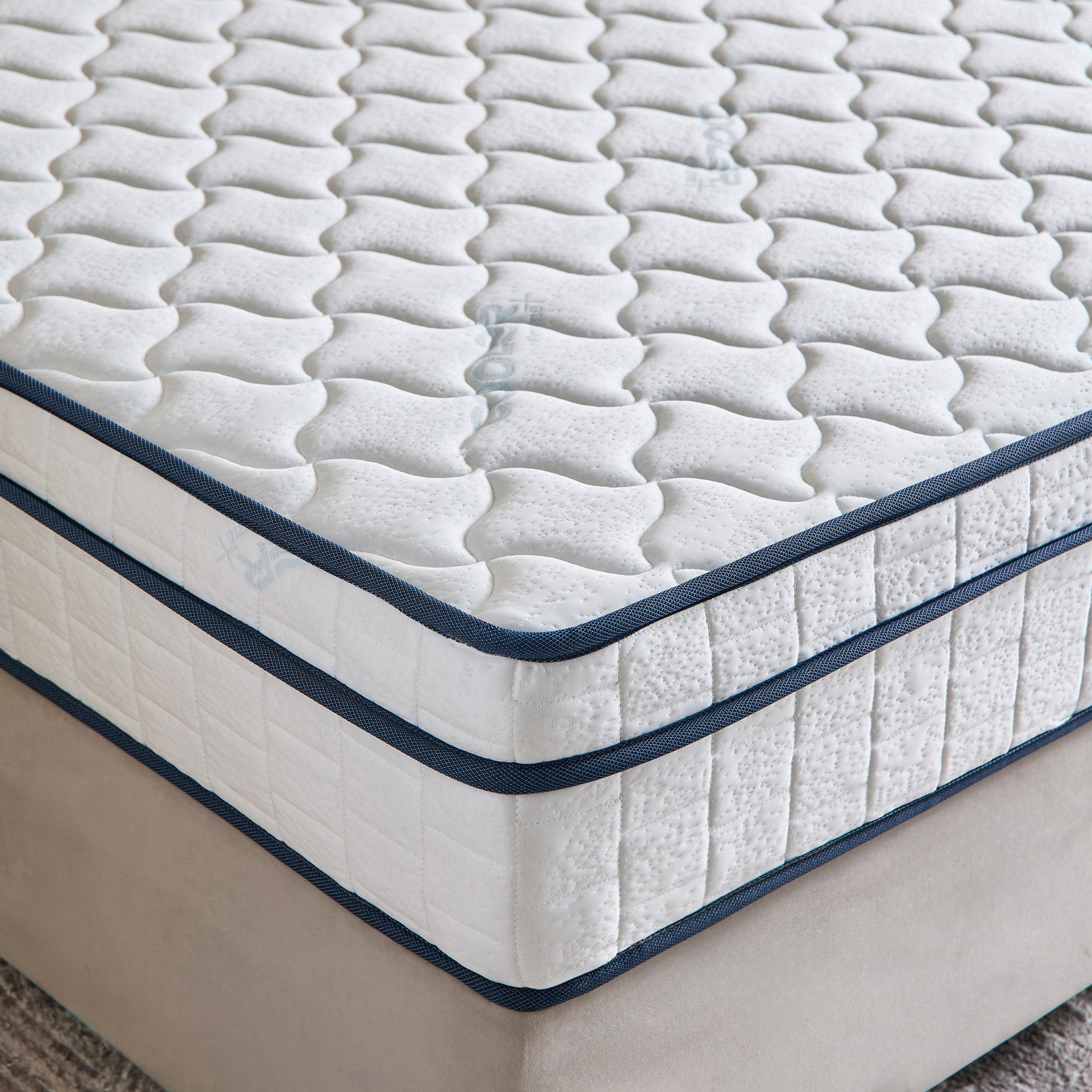 iSleepLuxe iCooltex Comfort Visco Cooling Fabric Memory Foam Bonnell Spring Mattress - 90x190x24 cm-hbxfurniture-bedroom-mattresses-single-image-4