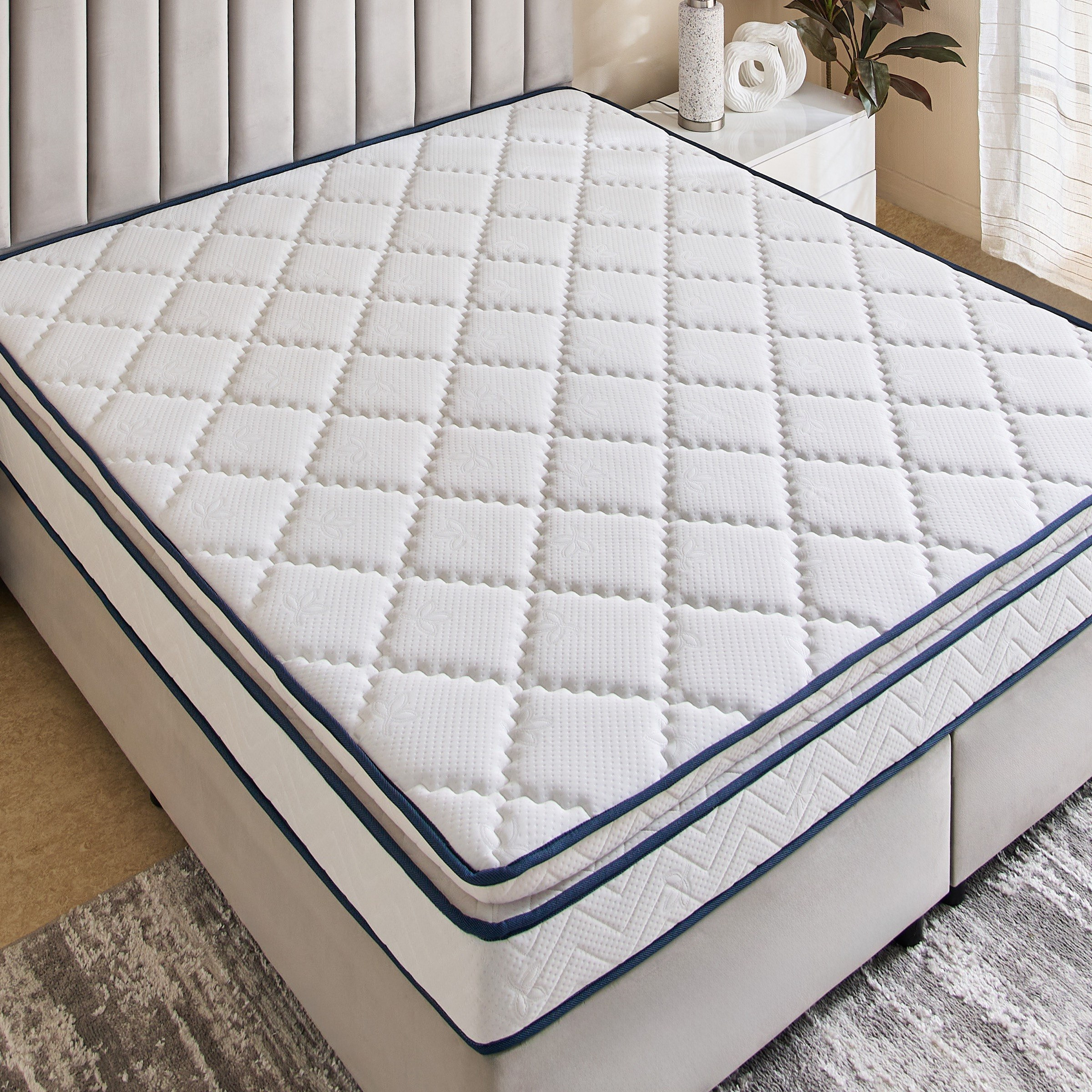 SleepEase iFirm Pillow Top Foam Extra Firm King Mattress - 180x210x23 cm-hbxfurniture-mattresses-king-image-4