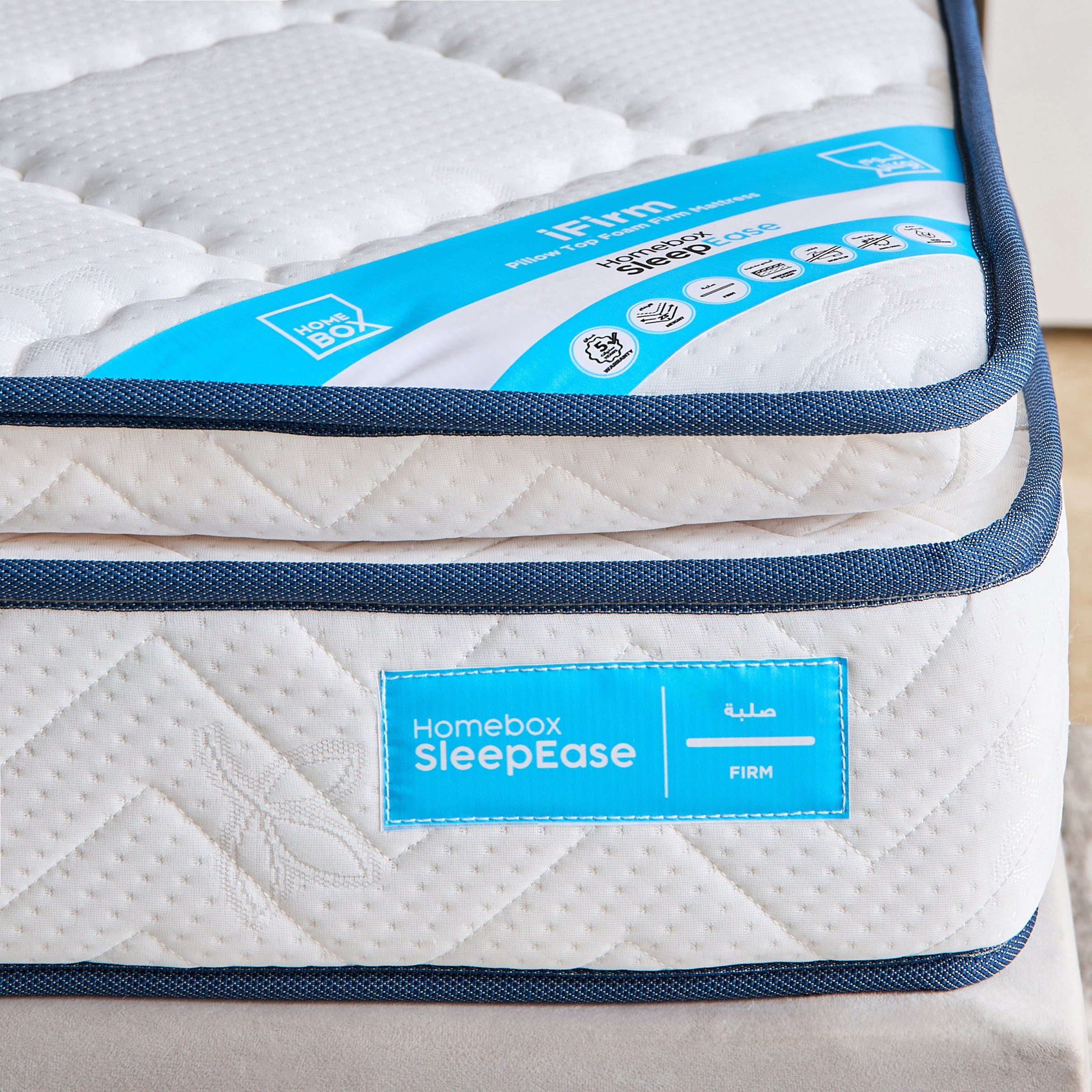 SleepEase iFirm Pillow Top Foam Extra Firm Single Mattress - 90x190x23 cm-hbxfurniture-bedroom-mattresses-single-image-7