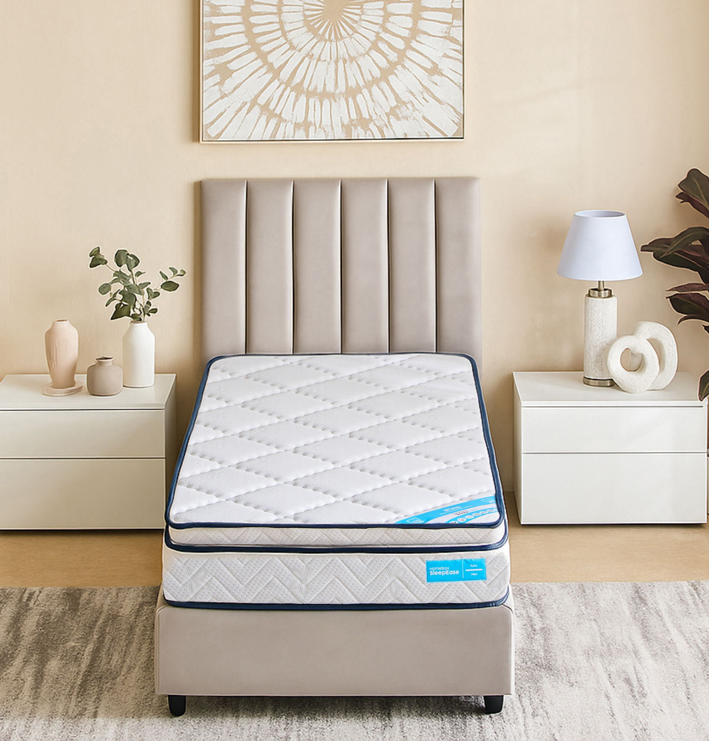 SleepEase iFirm Pillow Top Foam Extra Firm Single Mattress - 90x200x23 cm-hbxfurniture-bedroom-mattresses-single-image-2