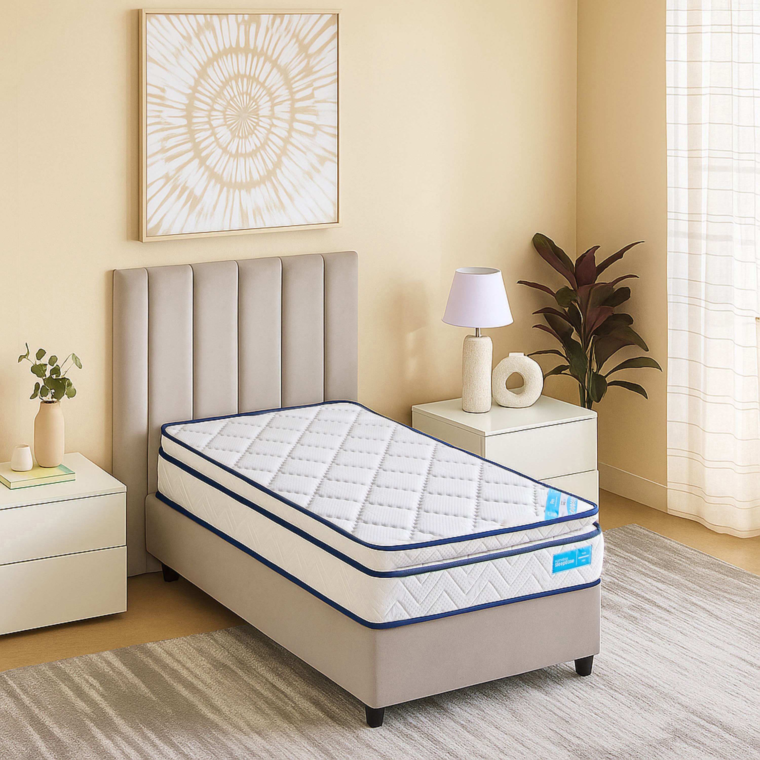 SleepEase iFirm Pillow Top Foam Extra Firm Single Mattress - 90x200x23 cm-hbxfurniture-bedroom-mattresses-single-image-3