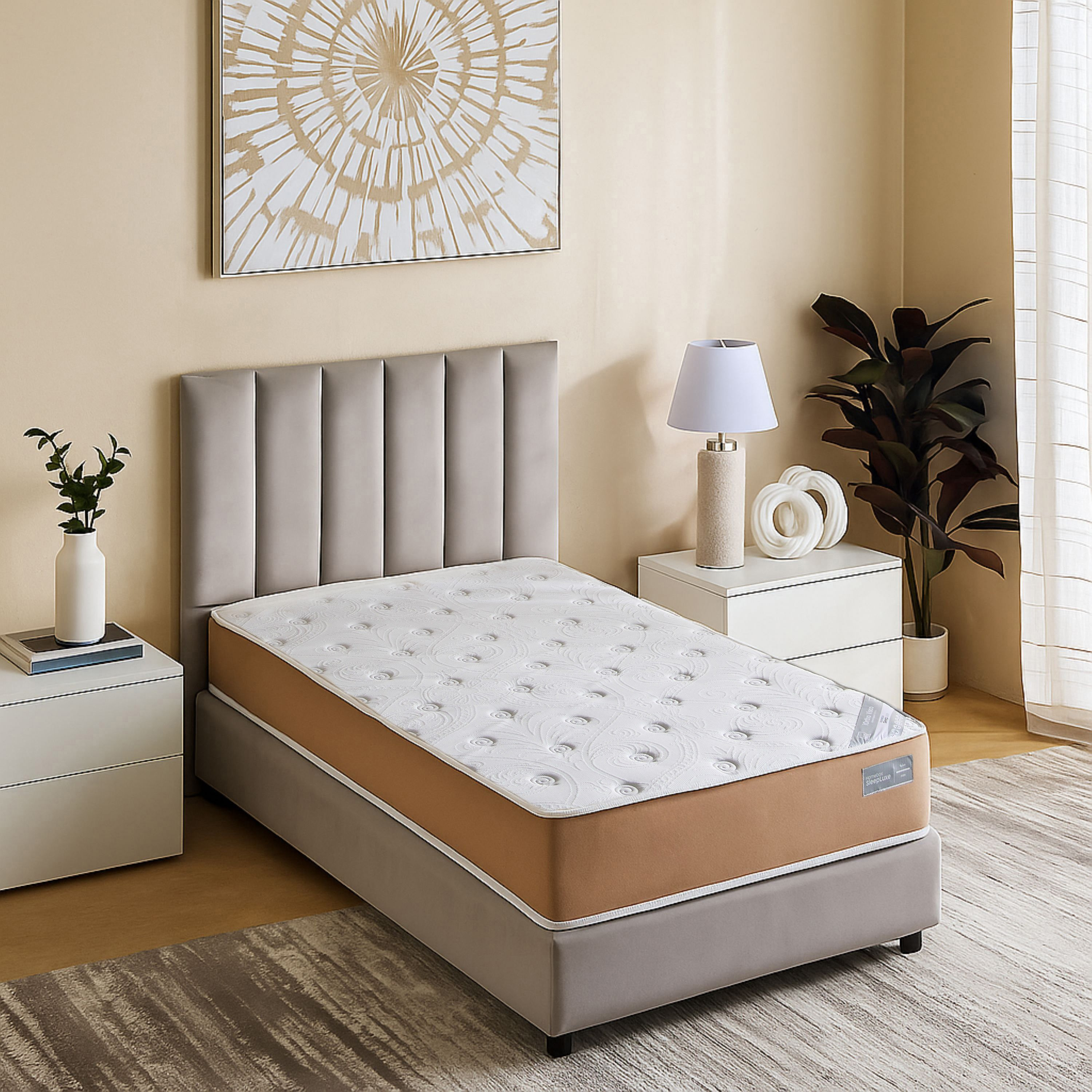 SleepLuxe iOrtho Visco Firm Rebonded Foam Single Mattress - 90x190x24 cm-hbxfurniture-bedroom-mattresses-single-image-3