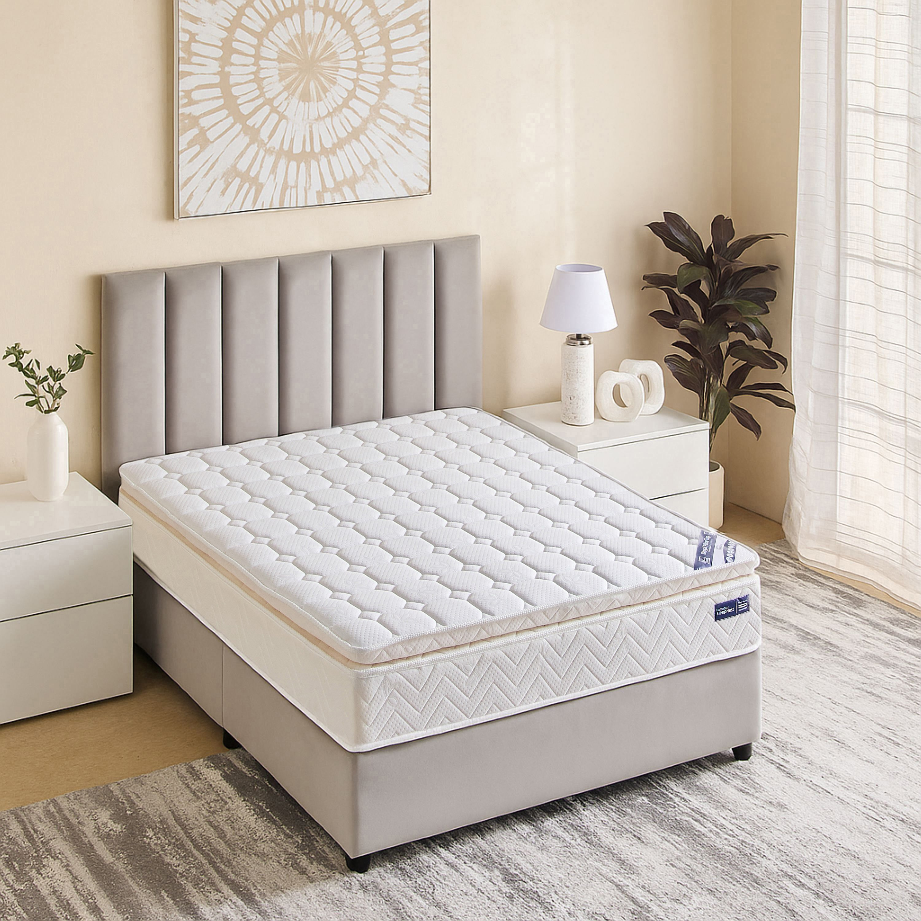 SleepNest iRoyal Pillow Top Medium Firm Bonnell Spring Queen Mattress - 160x200x30 cm-hbxbedroom-mattresses-queen-image-3