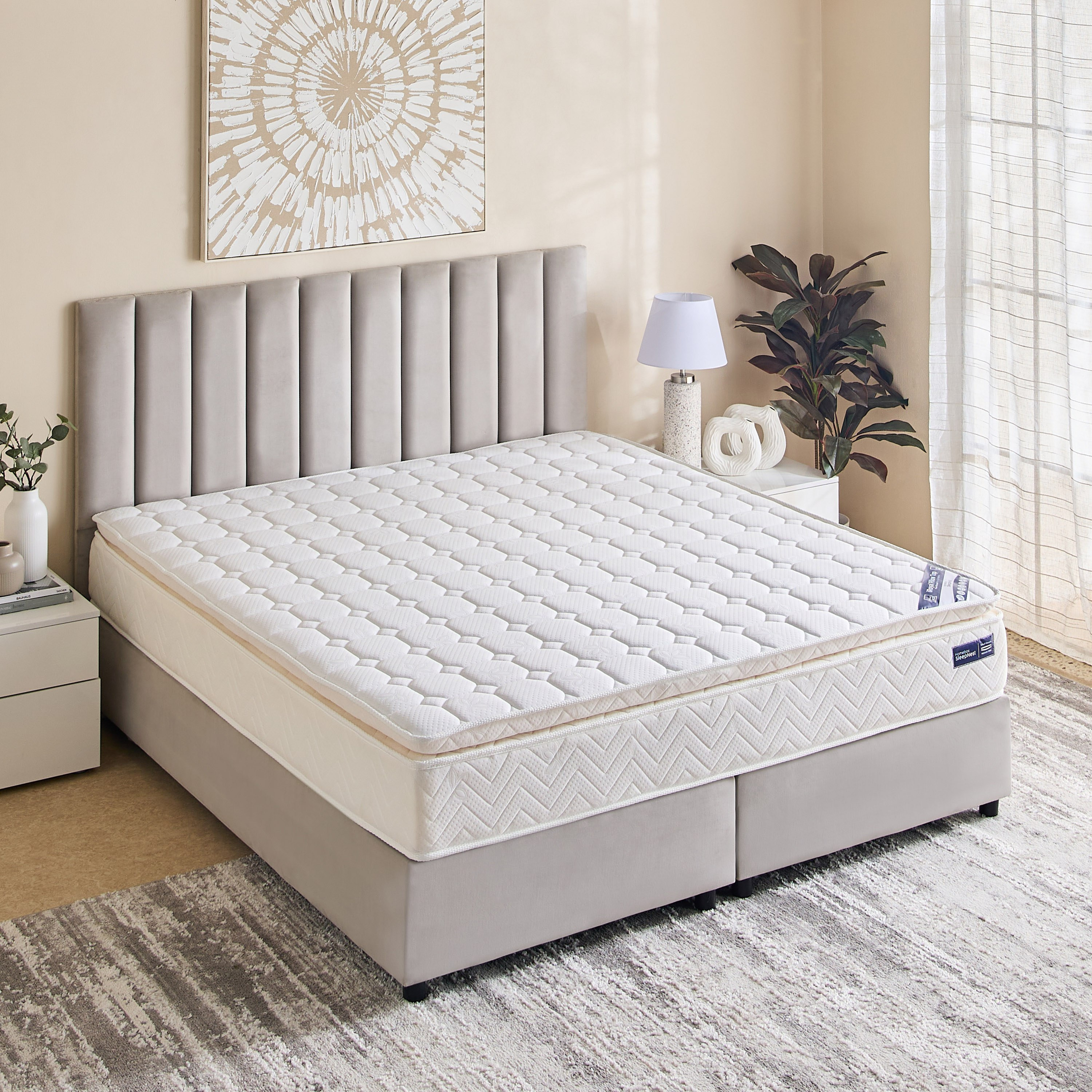 SleepNest iRoyal Pillow Top Medium Firm Bonnell Spring King Mattress - 180x200x30 cm-hbxfurniture-mattresses-king-image-2
