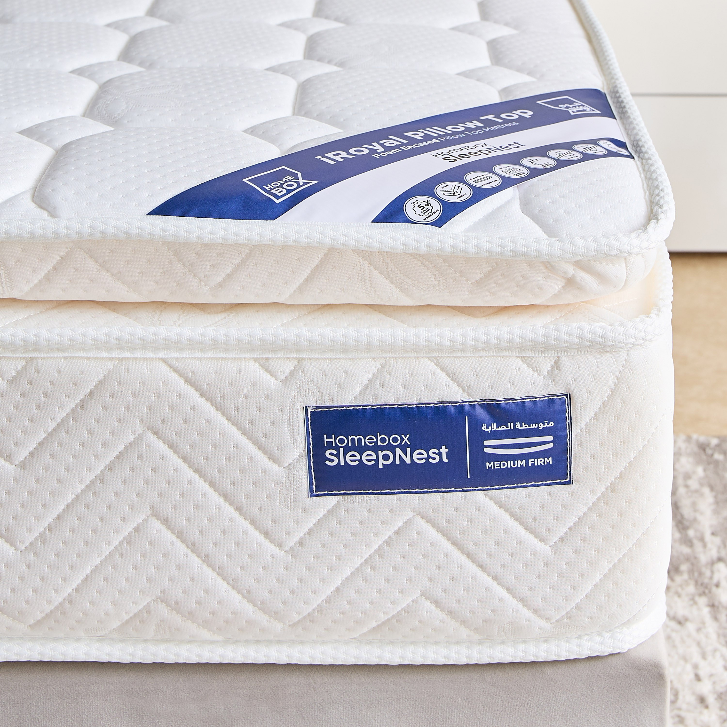SleepNest iRoyal Pillow Top Medium Firm Bonnell Spring King Mattress - 180x200x30 cm-hbxfurniture-mattresses-king-image-8