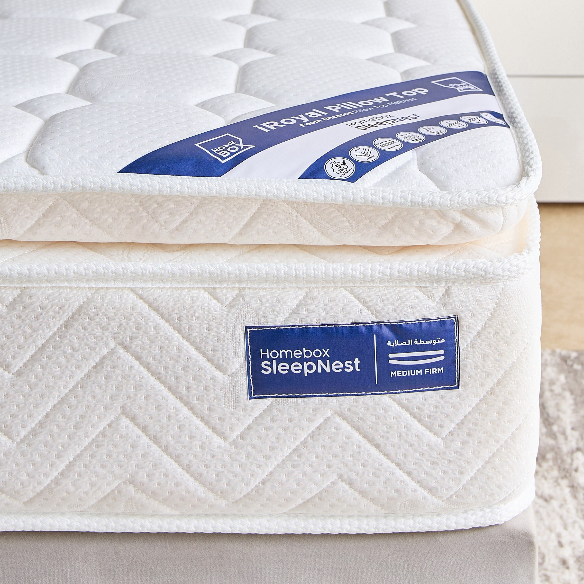 iRoyal Pillow Top SleepNest Medium Firm Bonnell Spring King Mattress - 180x210x30 cm-hbxfurniture-mattresses-king-image-8