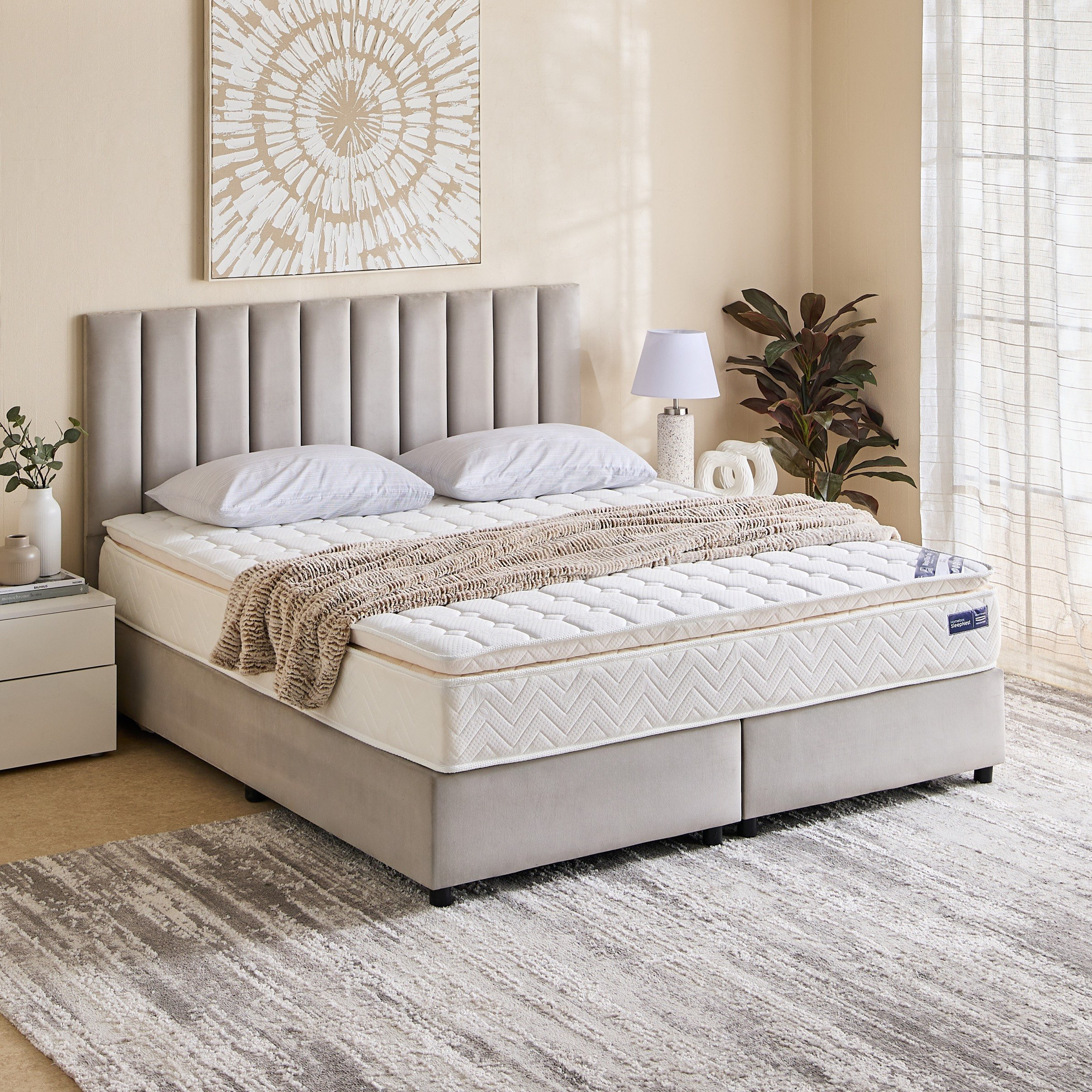iRoyal Pillow Top SleepNest Medium Firm Bonnell Spring King Mattress - 180x210x30 cm-hbxfurniture-mattresses-king-image-9