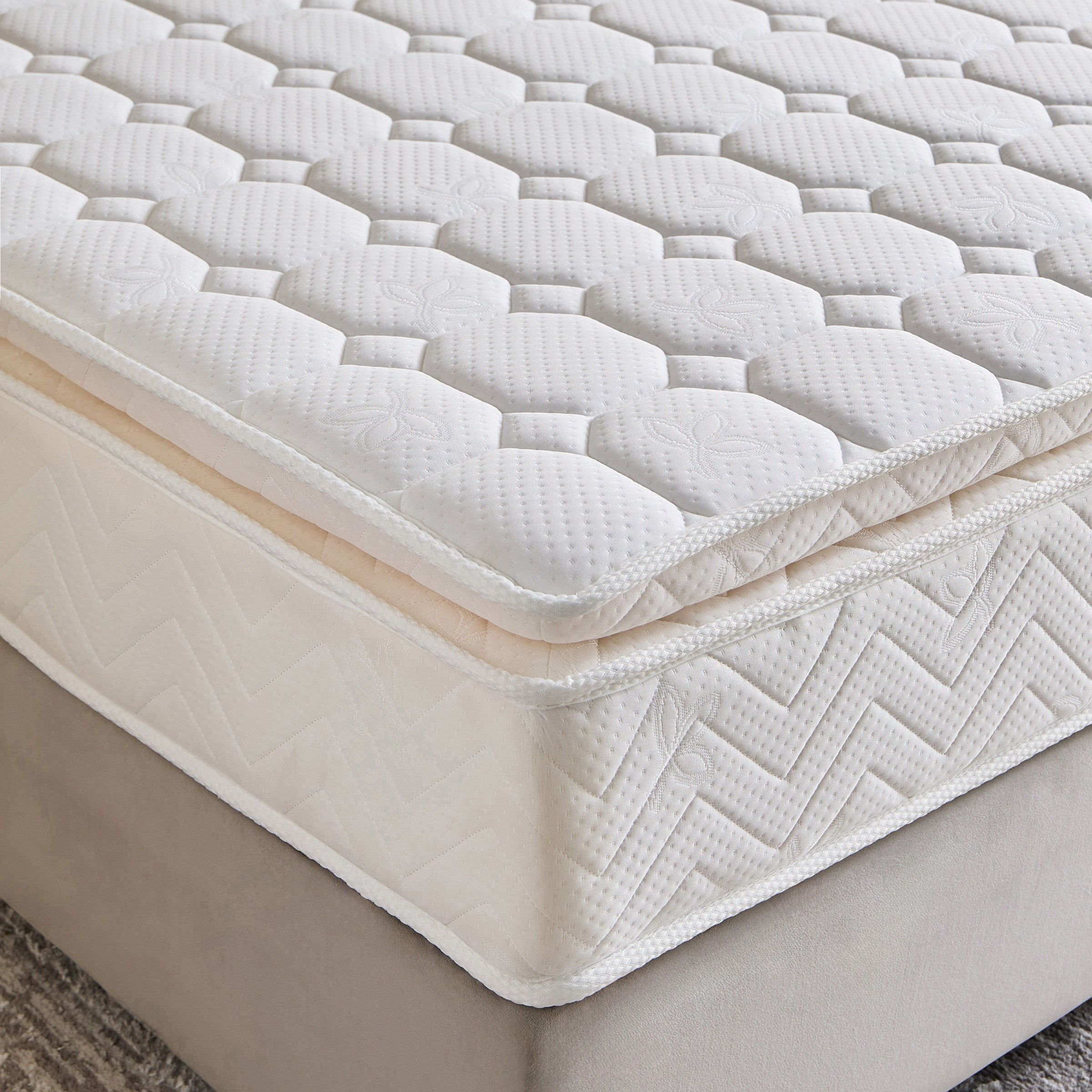 SleepNest iRoyal Pillow Top Medium Firm Bonnell Spring Single Mattress - 90x190x30 cm-hbxfurniture-bedroom-mattresses-single-image-4