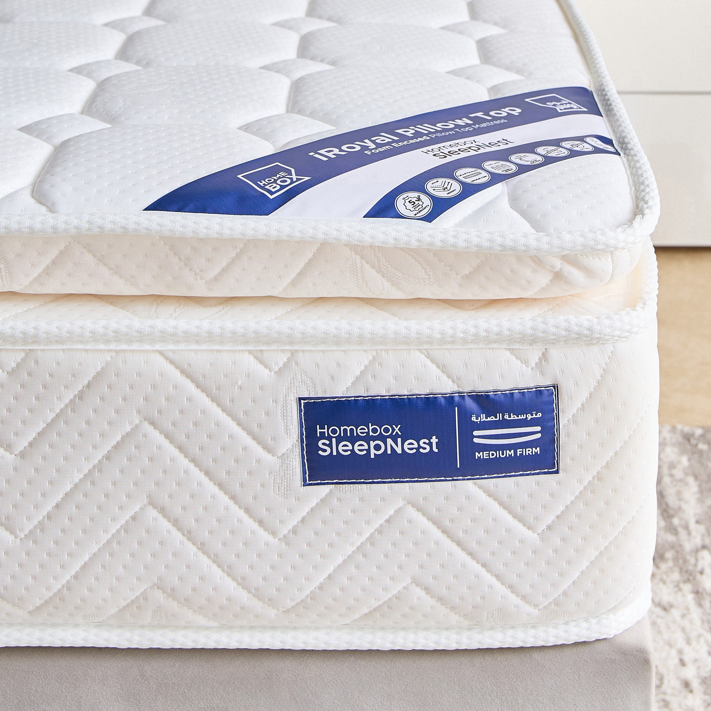 SleepNest iRoyal Pillow Top Medium Firm Bonnell Spring Single Mattress - 90x190x30 cm-hbxfurniture-bedroom-mattresses-single-image-7