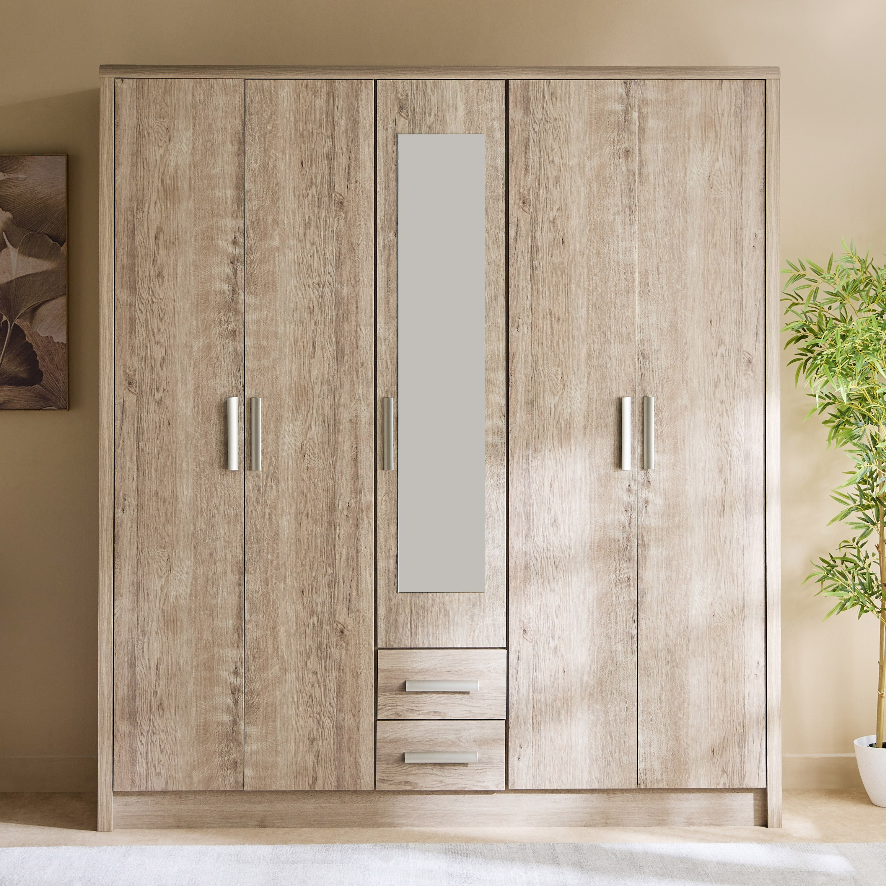 Curvy Nxt 5-Door Wardrobe with 2 Drawers-hbxfurniture-wardrobes-image-2