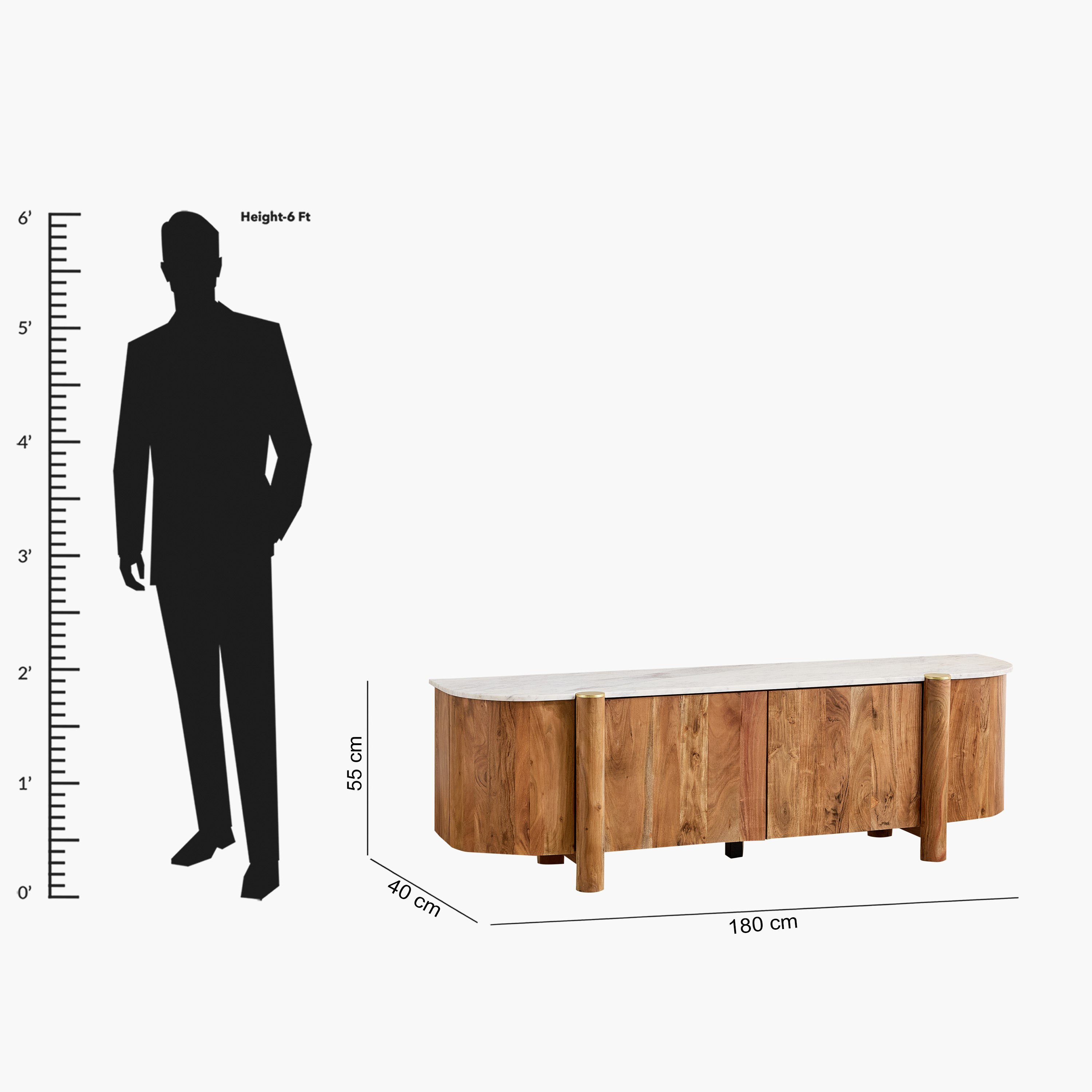 Cavon Caretto 1.8 Meter Solid Wood TV Unit with Genuine Marble Top for TVs upto 80 inch-hbxlivingroom-mediaunitsandstorage-tvunits-image-11