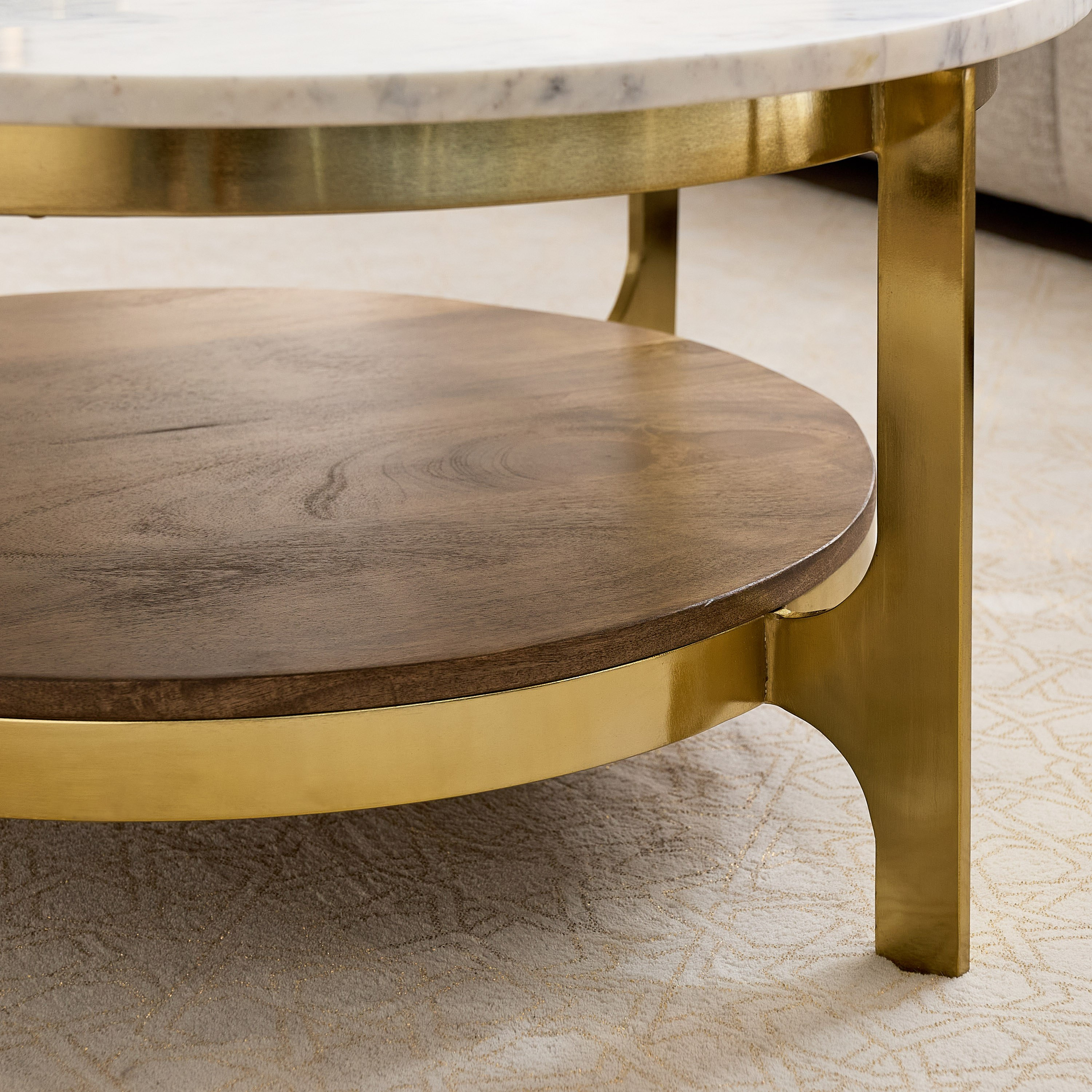 طاولة قهوة بسطح رخام أصلي ورف خشب صلب أورلا من فيندرا-hbxlivingroom-tablesandstands-coffeetables-image-5