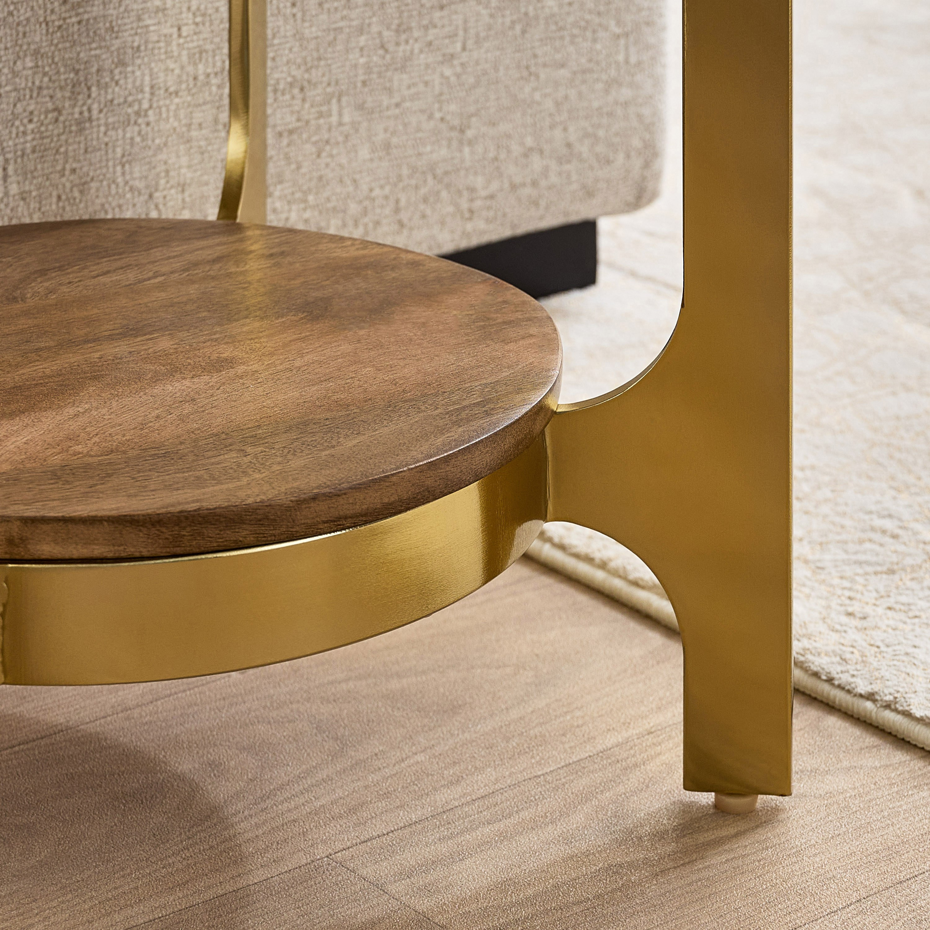 Vendra Orla Genuine Marble Top End Table with Solid Wood Shelf-hbxfurniture-livingroom-endtables-image-5