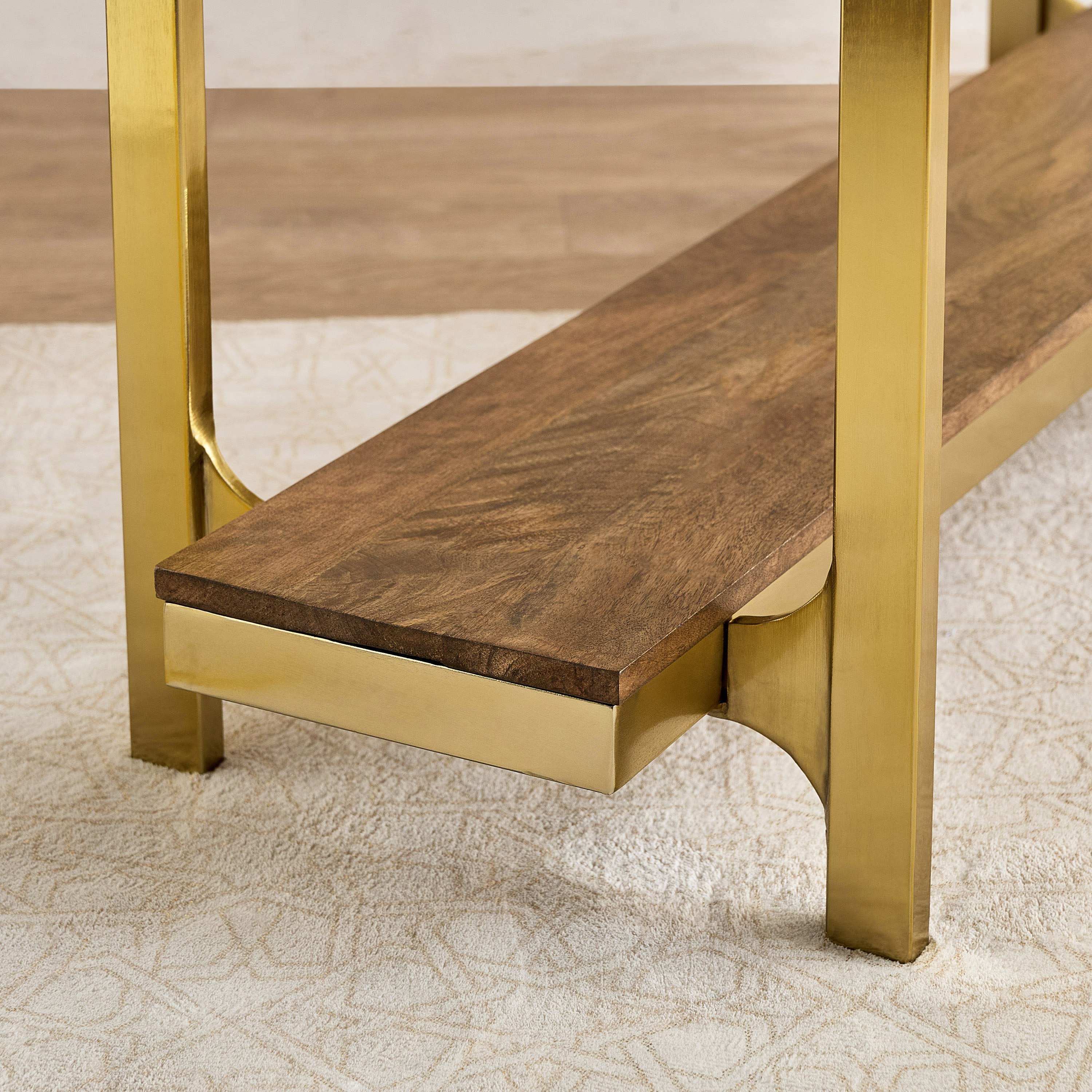 طاولة كونسول بسطح رخام أصلي مع رف خشب صلب أورلا من فندرا-hbxfurniture-tablesandstands-consoletables-image-5