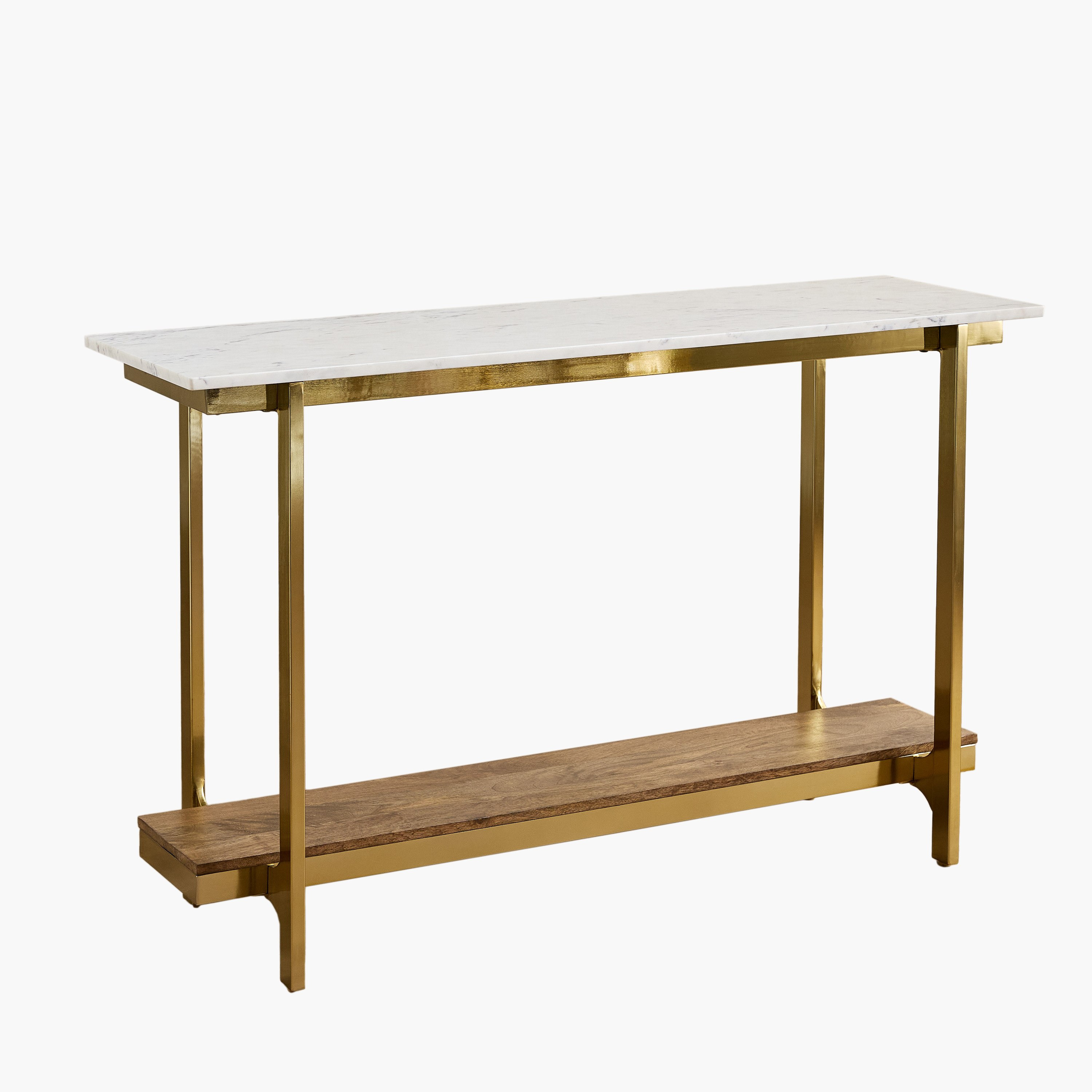 طاولة كونسول بسطح رخام أصلي مع رف خشب صلب أورلا من فندرا-hbxfurniture-tablesandstands-consoletables-image-7