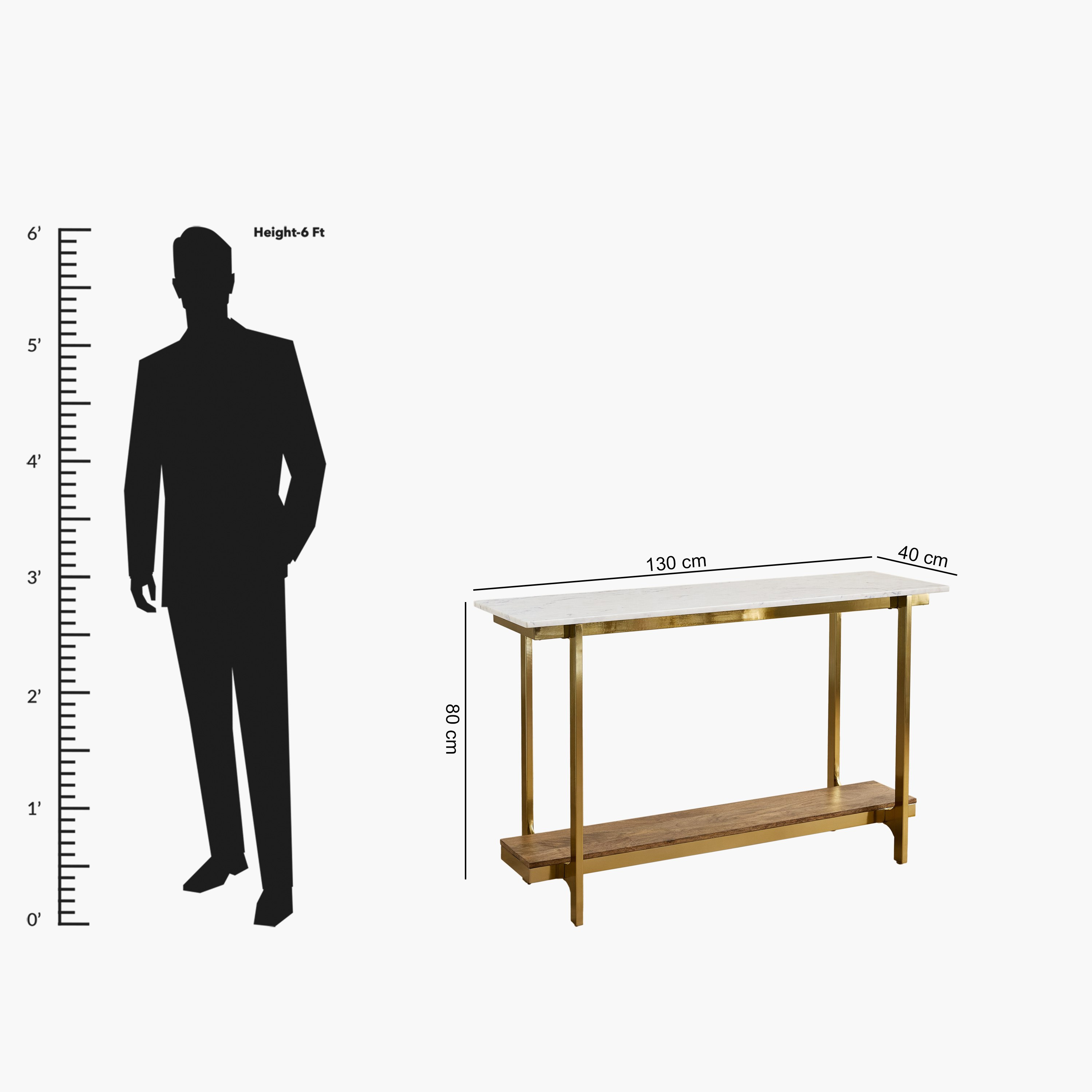 طاولة كونسول بسطح رخام أصلي مع رف خشب صلب أورلا من فندرا-hbxfurniture-tablesandstands-consoletables-image-8