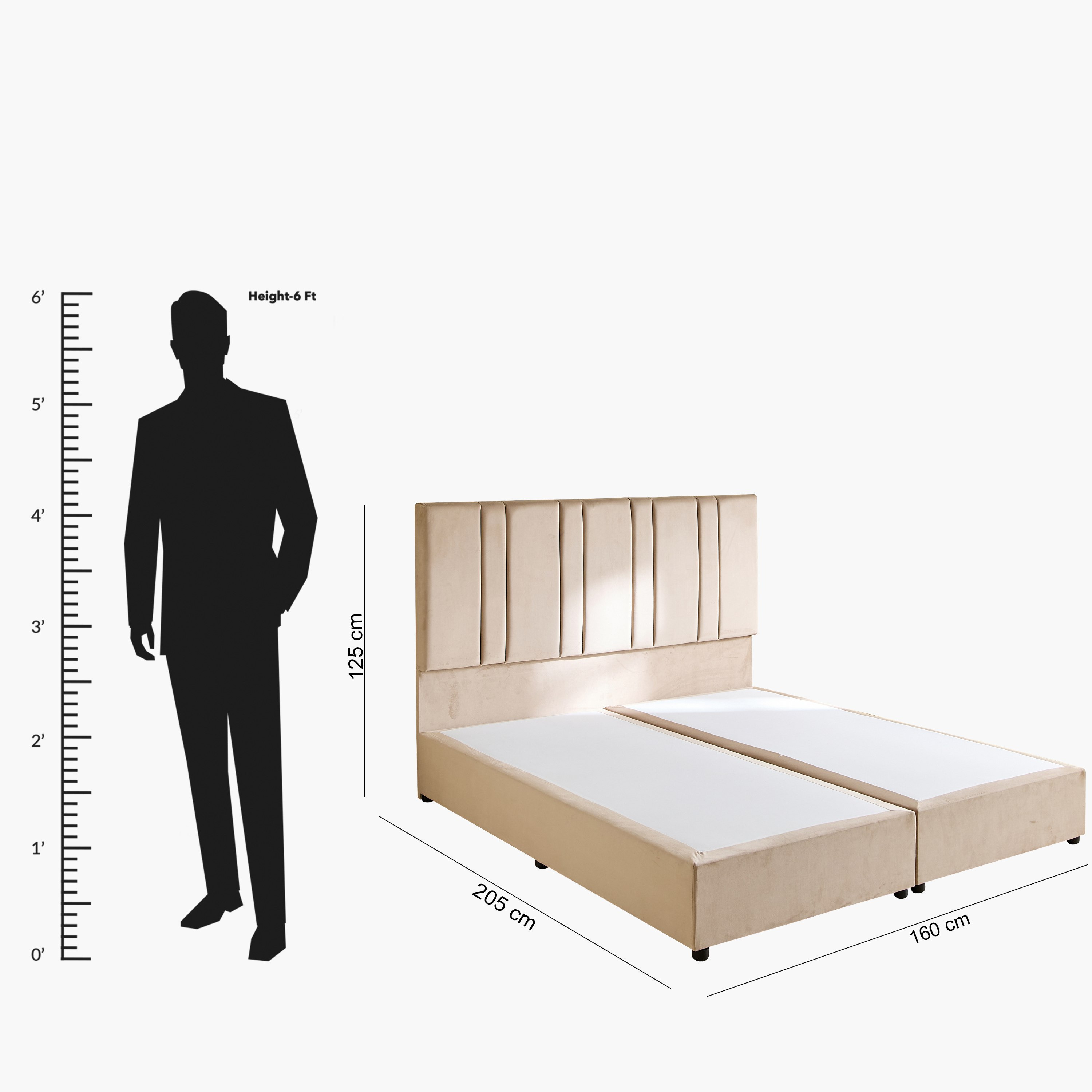 Angelic Linear Upholstered Queen Bed - 160x200 cm-hbxbedroom-bedsandbedsets-beds-queen-image-10