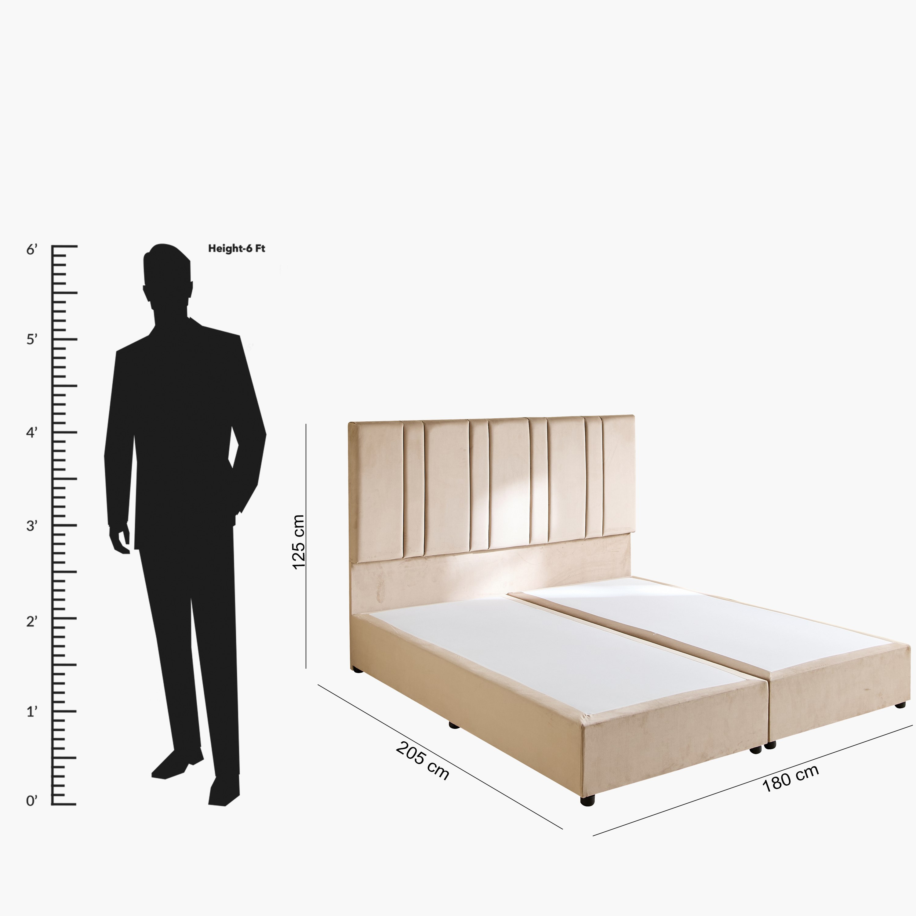 Angelic Linear Upholstered King Bed - 180x200 cm-hbxfurniture-bedsandbedsets-beds-king-image-10