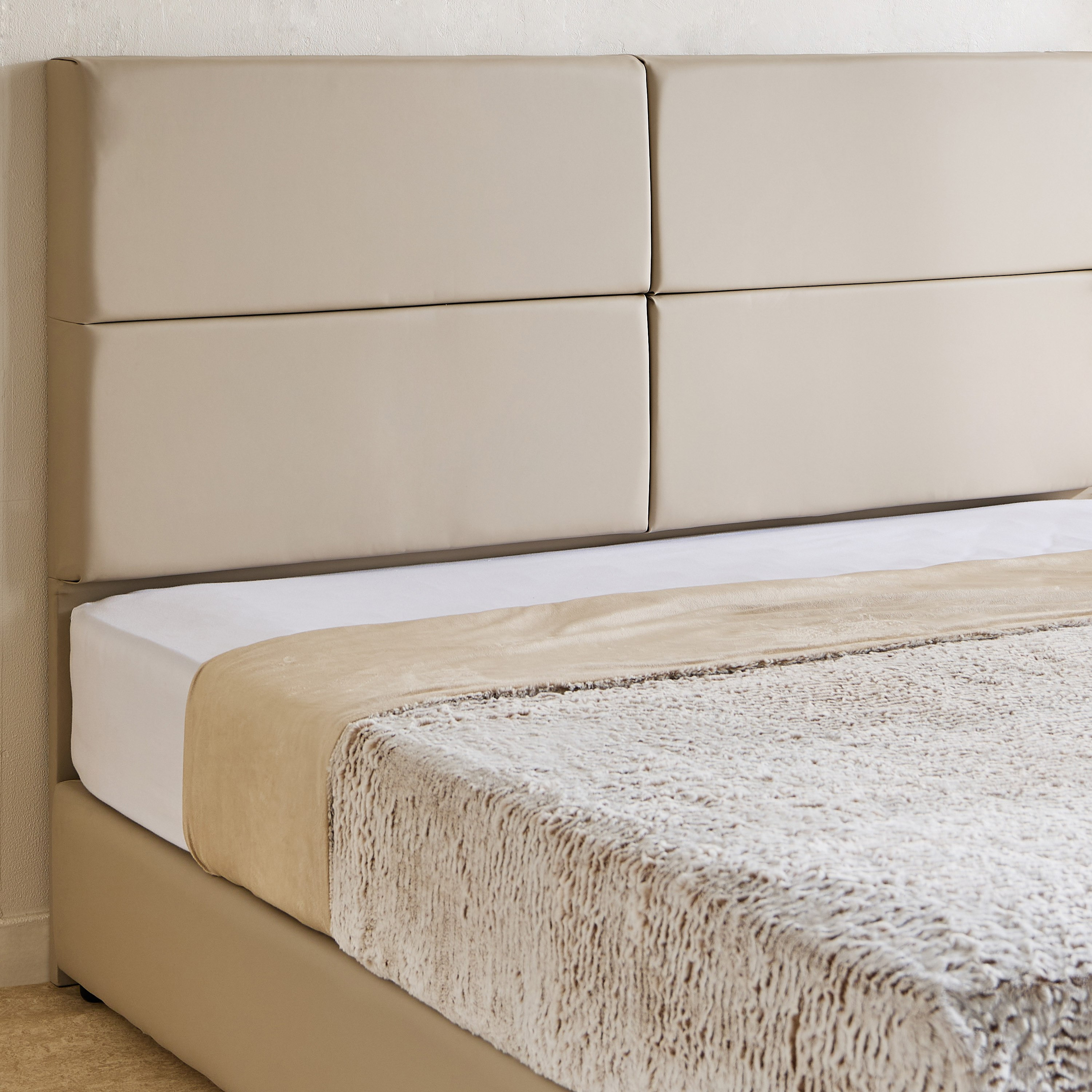 Nordica Mavis Upholstered King Bed - 180x200 cm-hbxfurniture-bedsandbedsets-beds-king-image-3