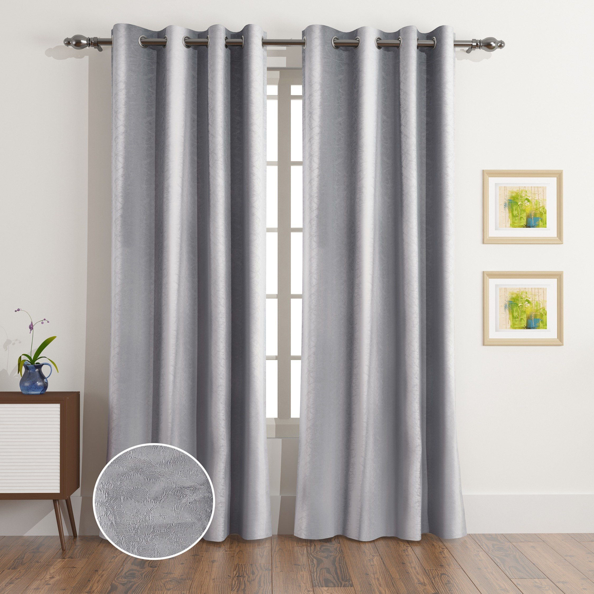 Matrix Marble 2-Piece Jacquard Blackout Curtain Set - 135x300 cm-hbxhomeware-hbxbedroom-image-1