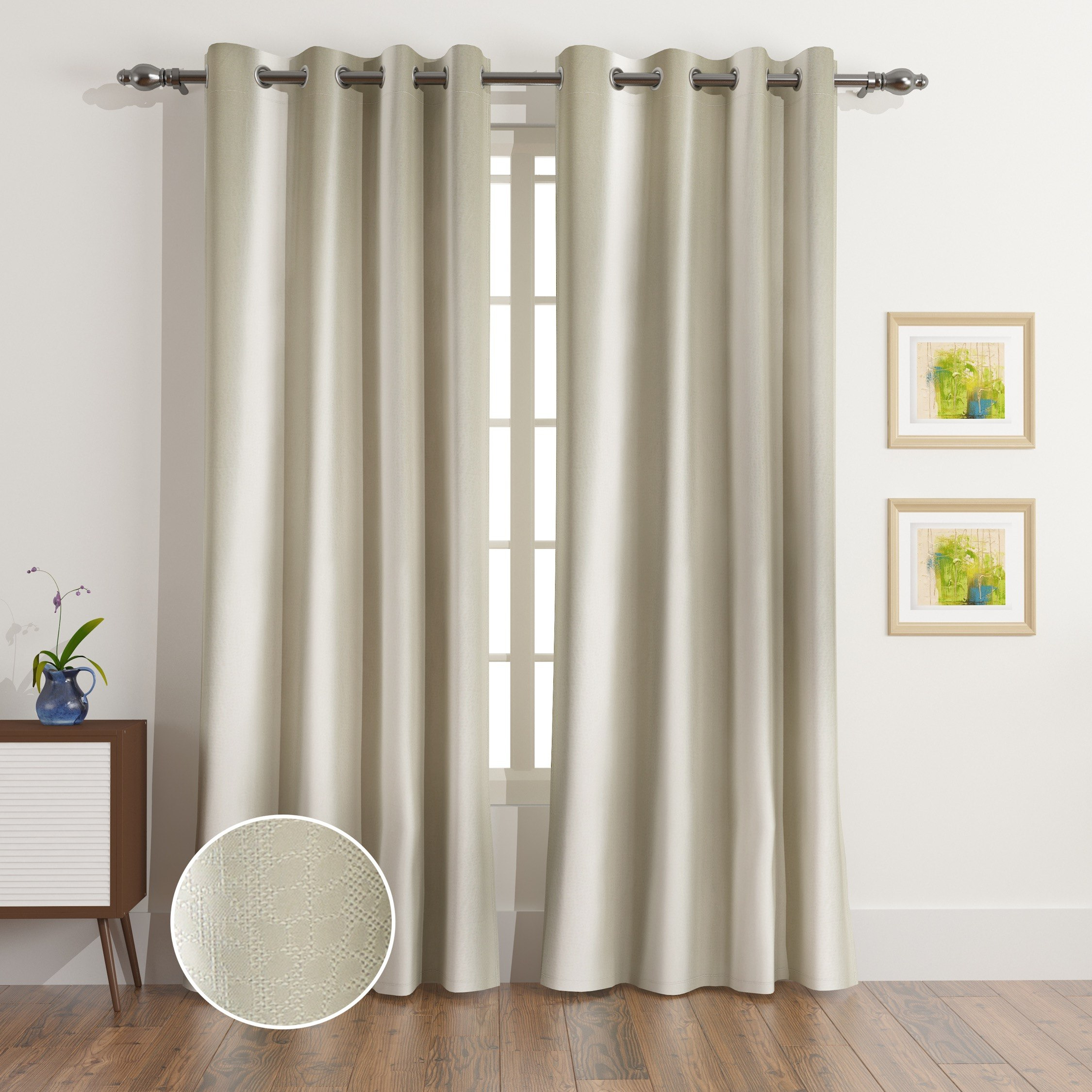 طقم ستائر جاكار معتمة قطعتين من ماتريكس ريزا - 135×300 سم-hbxhomeware-hbxbedroom-image-1