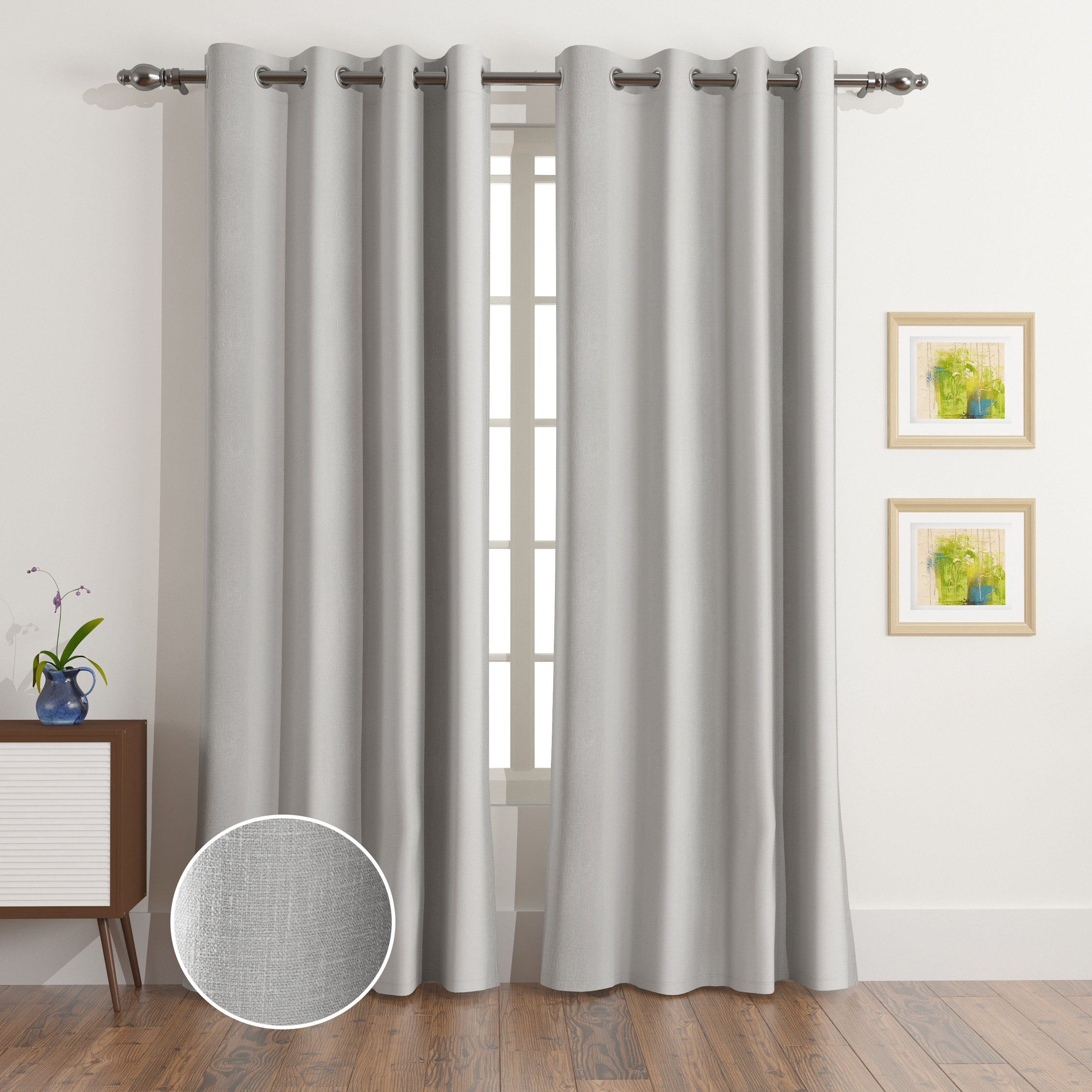 طقم ستائر جاكار معتمة قطعتين سلوب من ماتريكس - 135×300 سم-hbxhomeware-hbxbedroom-image-1