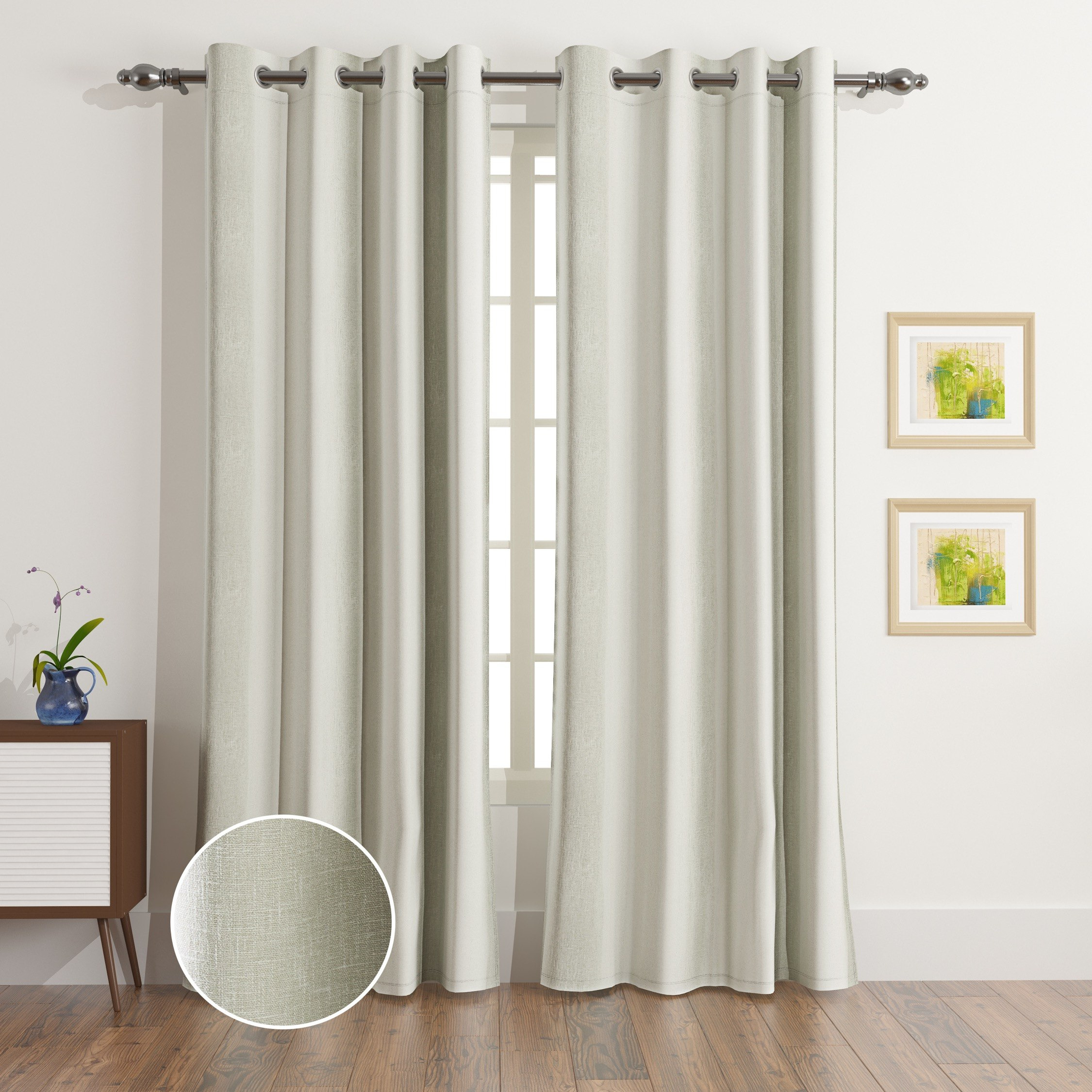 طقم ستائر جاكار سلاب معتمة قطعتين من ماتريكس - 135x300 سم-hbxhomeware-hbxbedroom-image-1