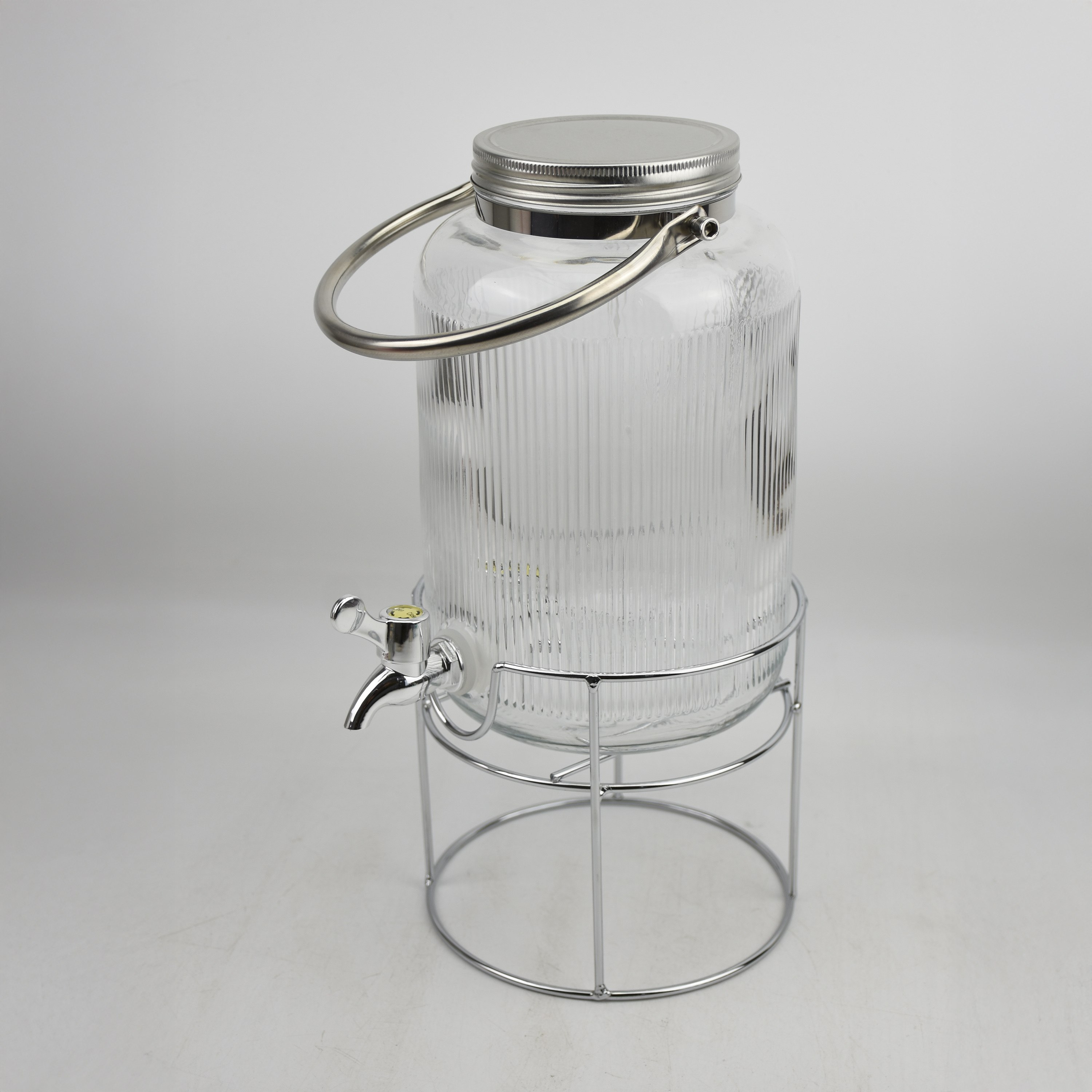 Neo Glass Dispenser with Metal Handle and Stand - 4 L-hbxhomeware-hbxkitchen-image-3