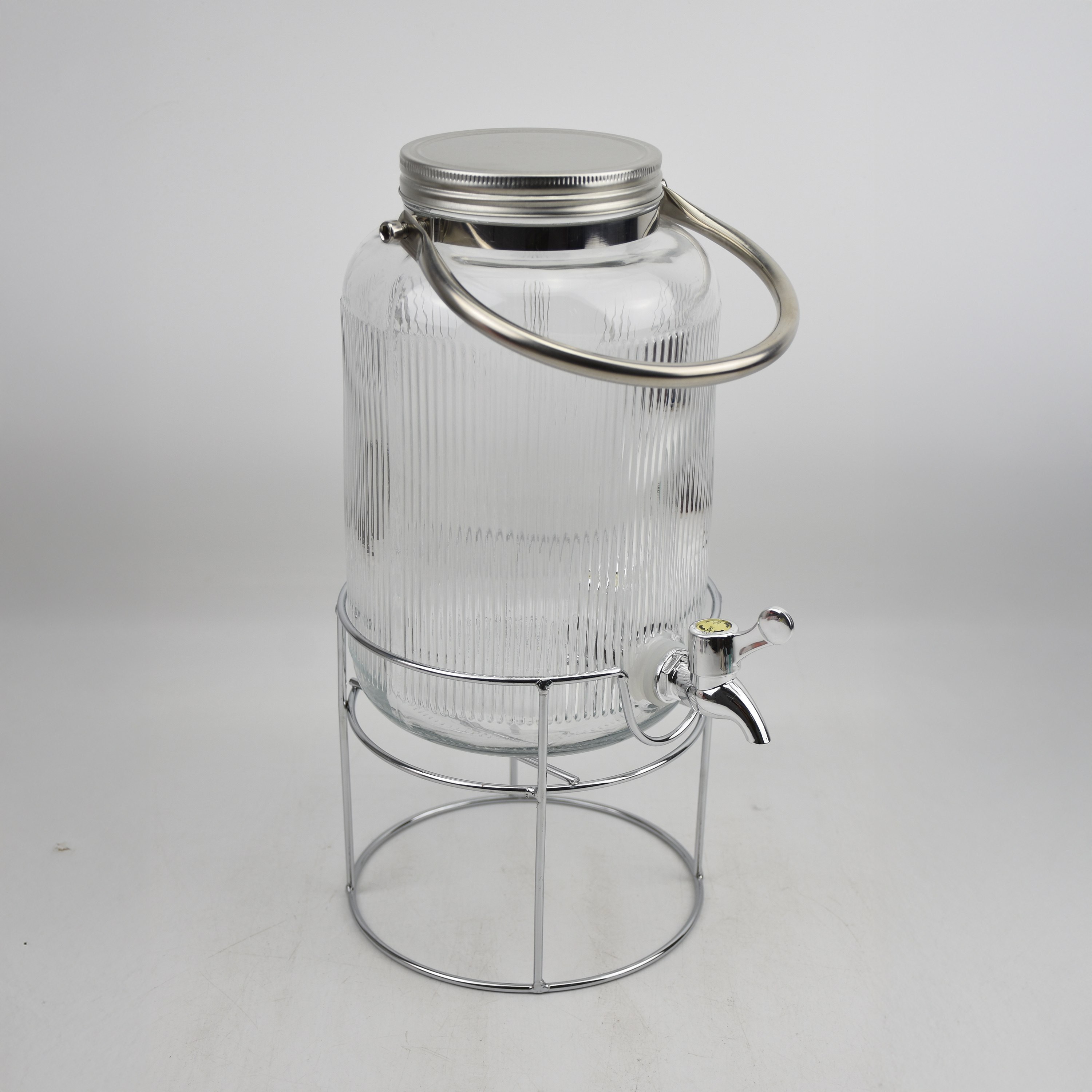 Neo Glass Dispenser with Metal Handle and Stand - 4 L-hbxhomeware-hbxkitchen-image-4