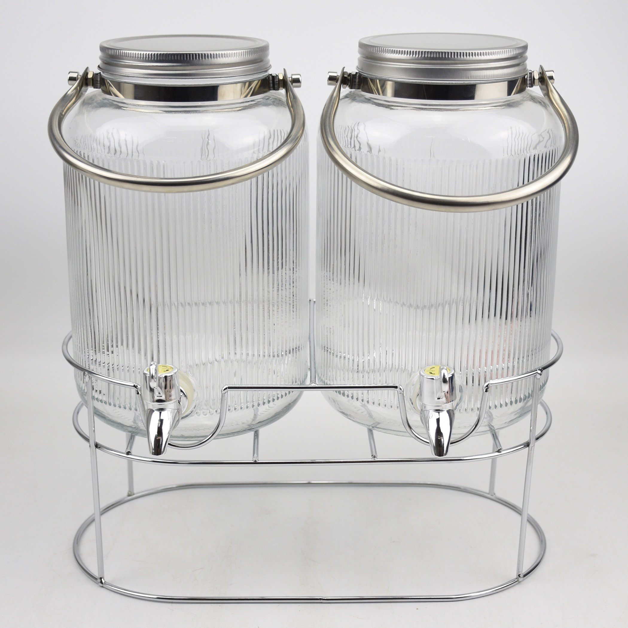 موزع مشروبات زجاج مزدوج مع حامل ومقبض معدن من نيو - 4 لتر-hbxhomeware-hbxkitchen-image-4