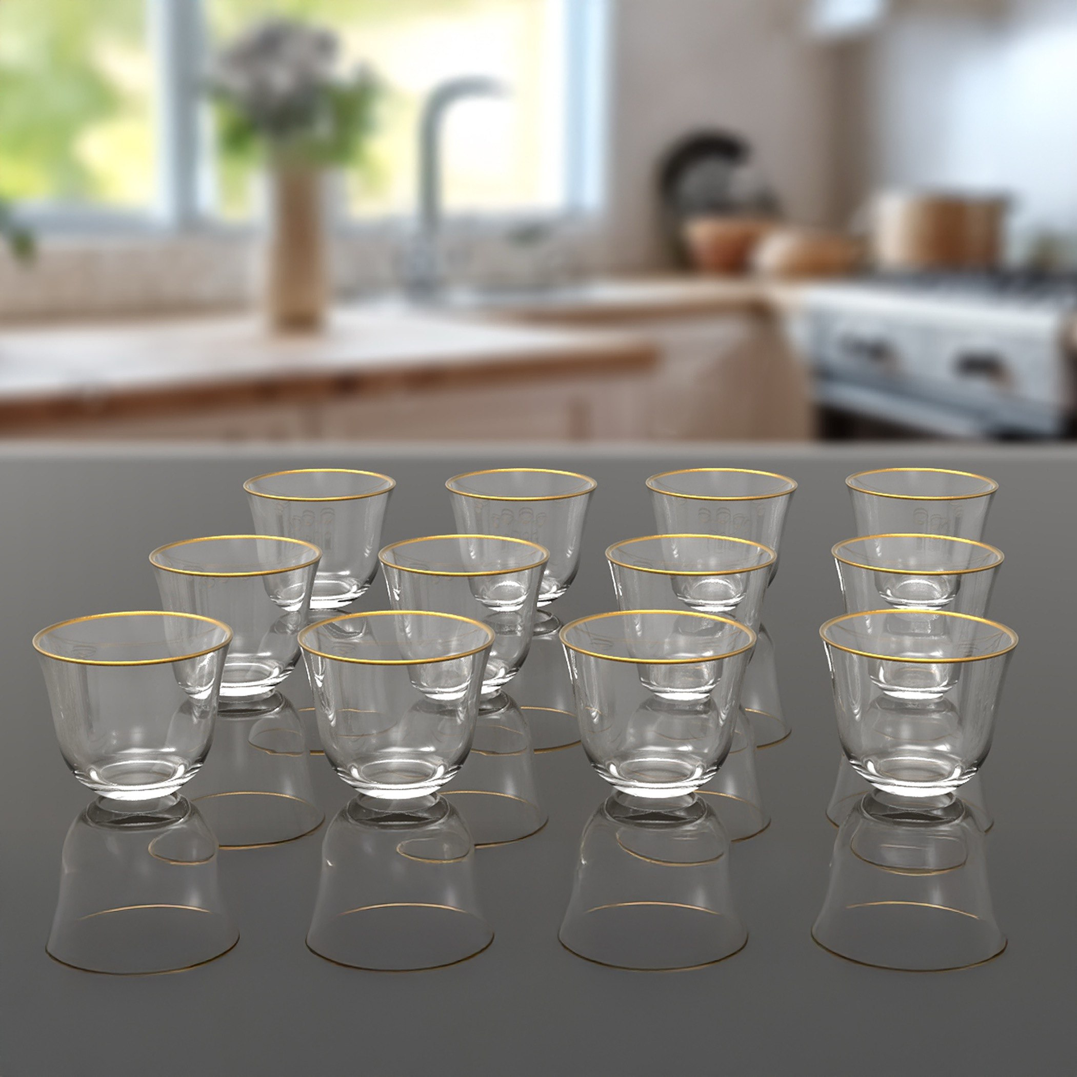 طقم فناجين قهوة زجاج 12 قطعة - نيو-hbxhomeware-diningandtabletop-coffeeandteasets-image-1