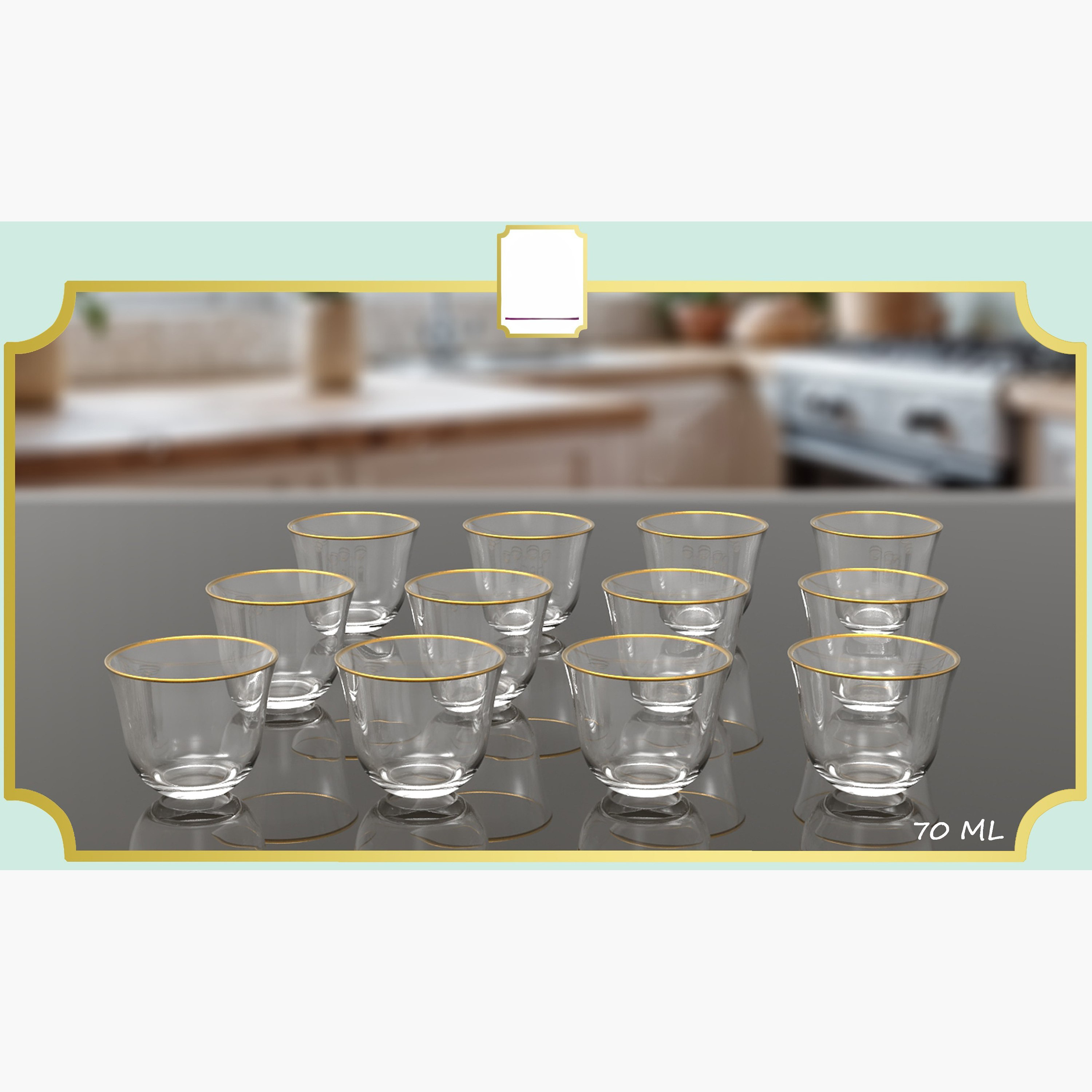 طقم فناجين قهوة زجاج 12 قطعة - نيو-hbxhomeware-diningandtabletop-coffeeandteasets-image-2