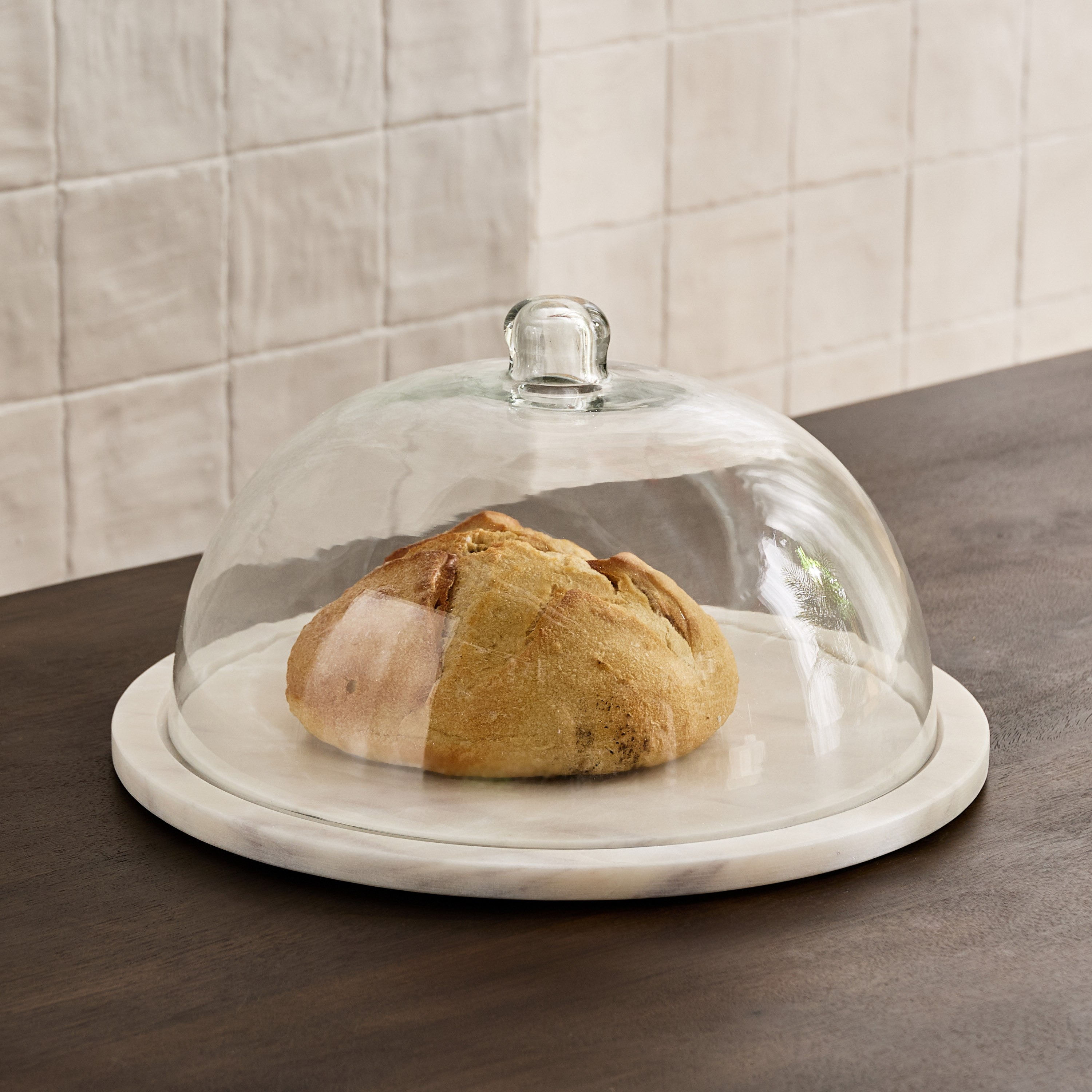 قبة كيك رخامية من بليك مادلين - 32 سم-hbxdecorandfurnishings-tabletop-serveware-image-1