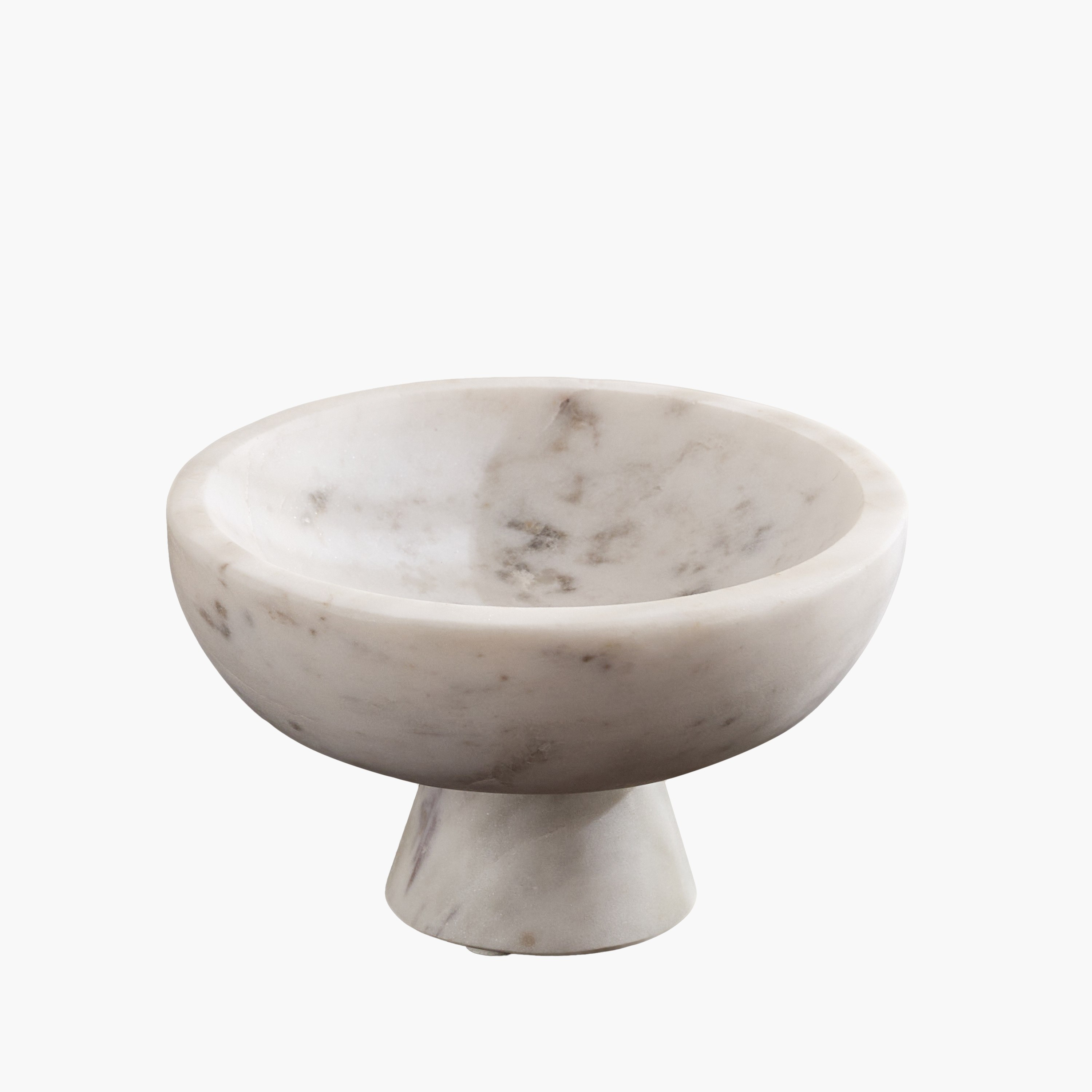 وعاء رخامي بقاعدة من بليك مادلين - 18x18x10 سم-hbxdecorandfurnishings-tabletop-serveware-image-5