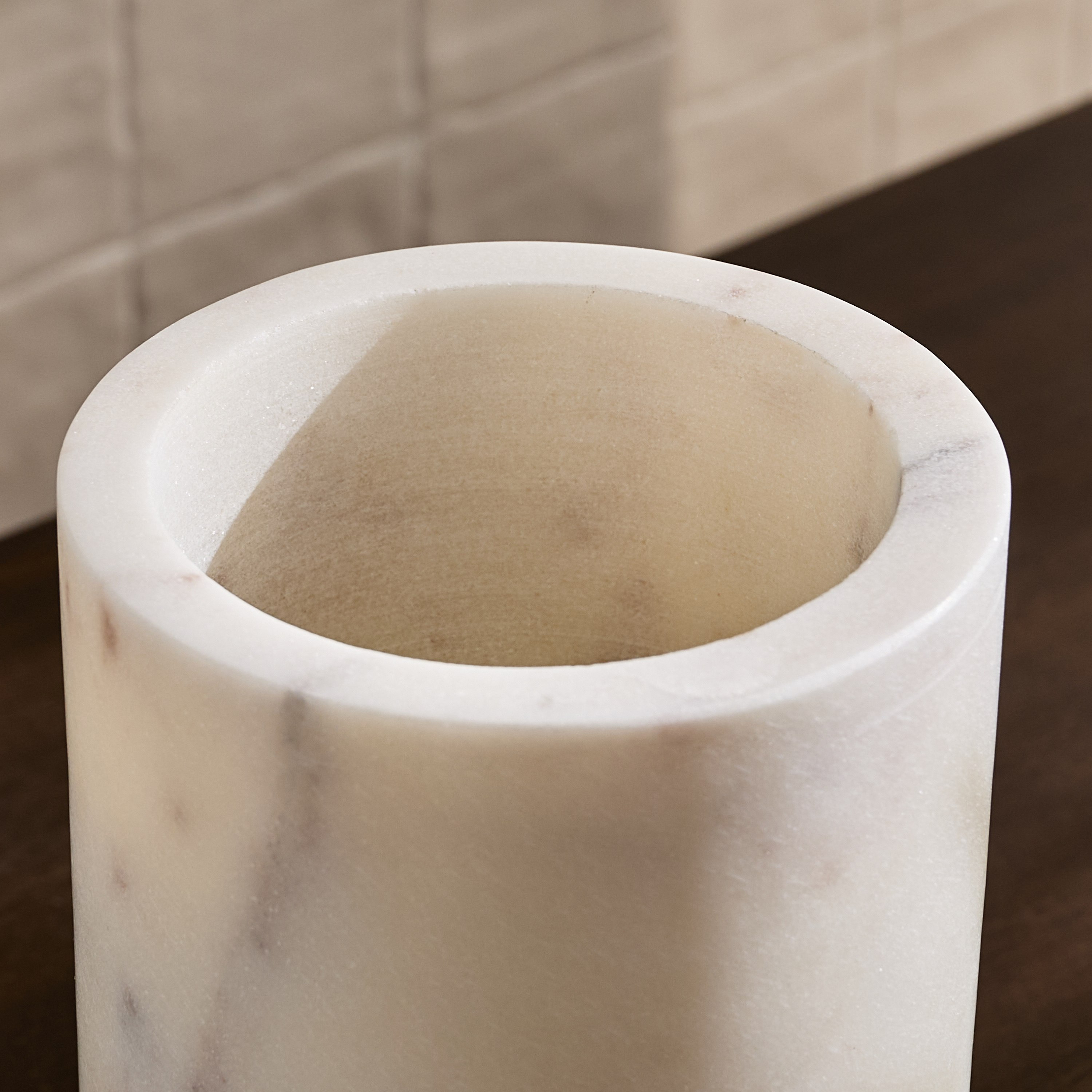 Blake Madlin Marble Utensil Holder - 12.5x12.5x20 cm-hbxhomeware-hbxkitchen-image-3