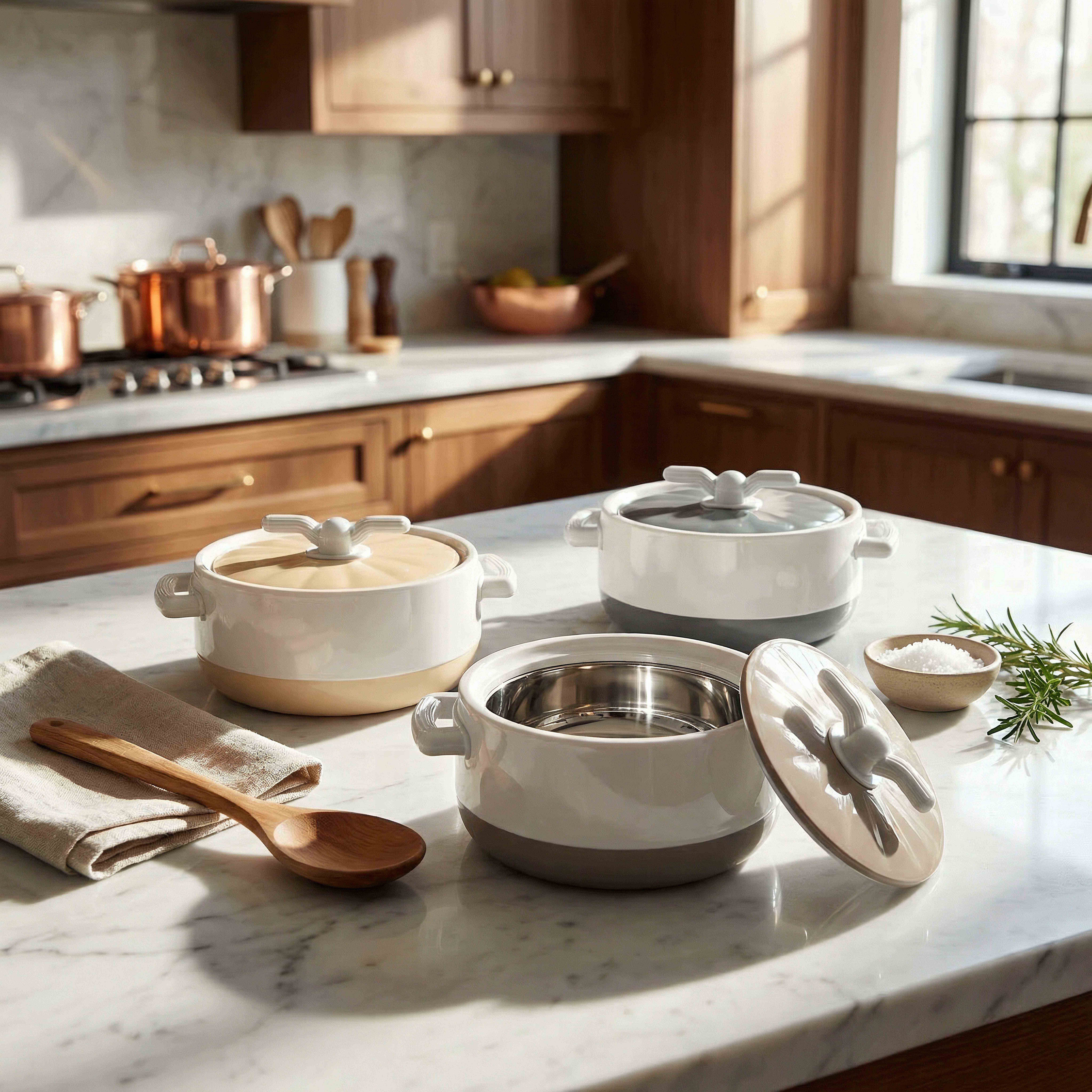 Atlanta 3-Piece Double Wall Hot Pot Casserole Set-hbxdecorandfurnishings-tabletop-serveware-image-5