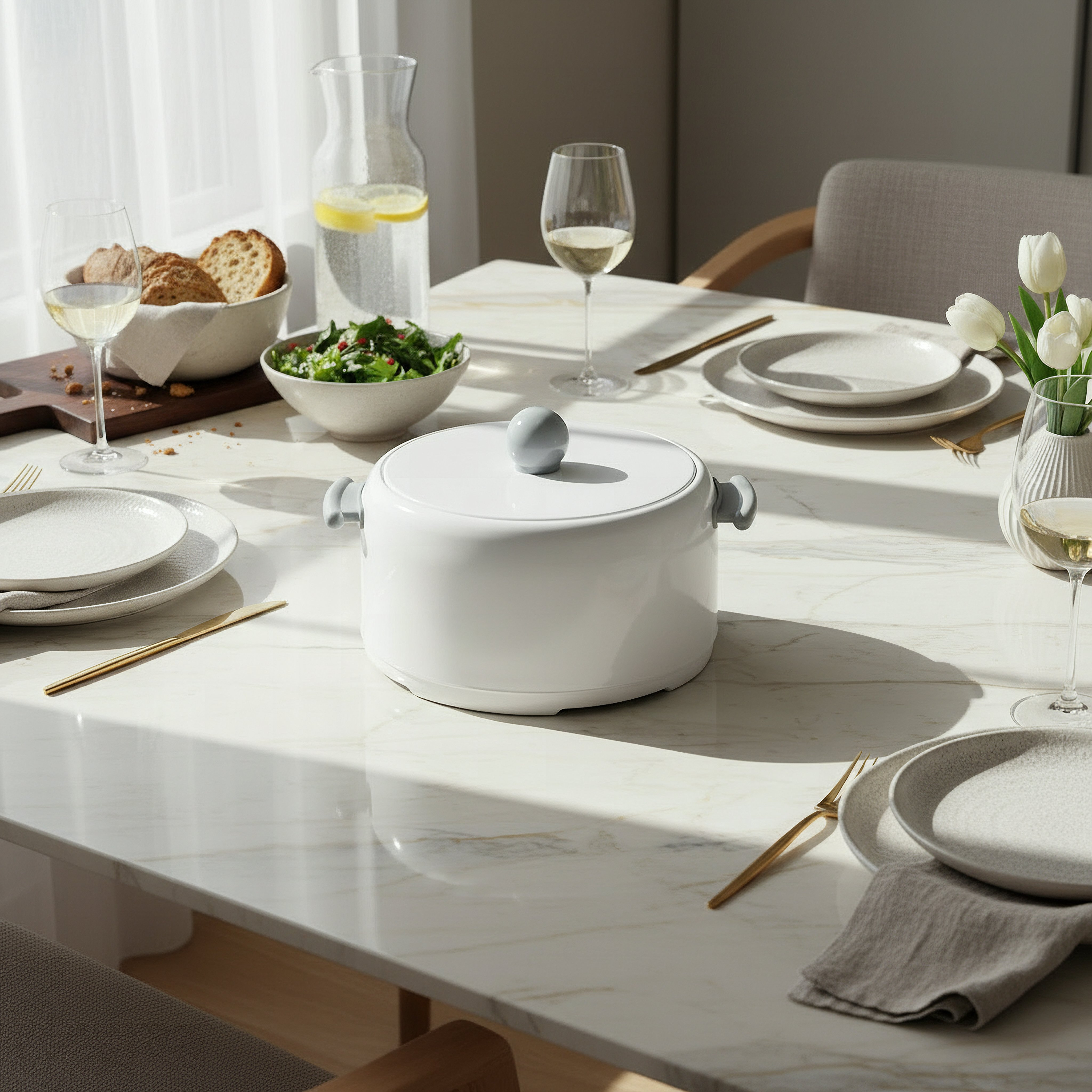 Atlanta Double Wall Hot Pot Casserole - 3 L-hbxdecorandfurnishings-tabletop-serveware-image-4