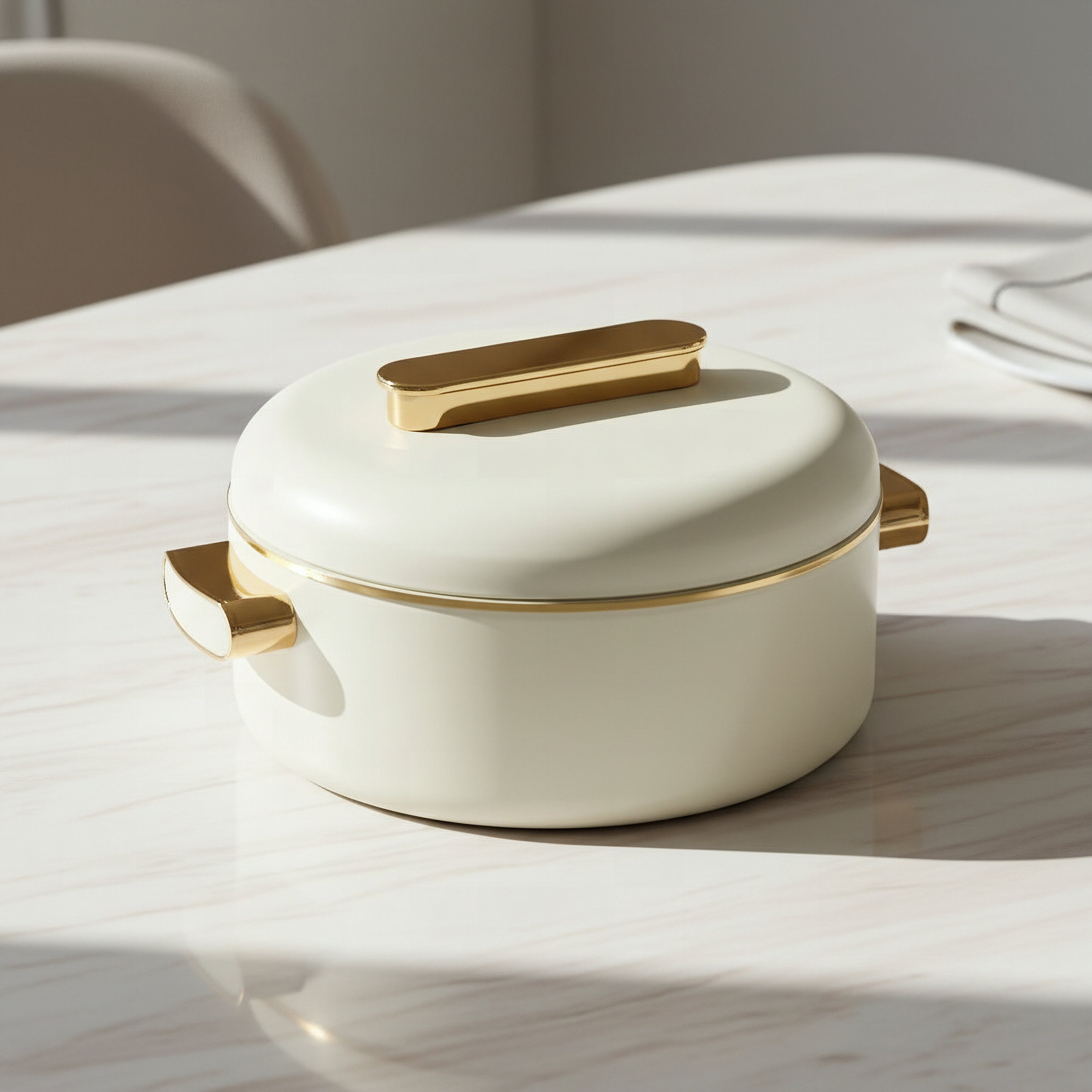 Elegance Double Wall Hot Pot Casserole - 2 L-hbxdecorandfurnishings-tabletop-serveware-image-1