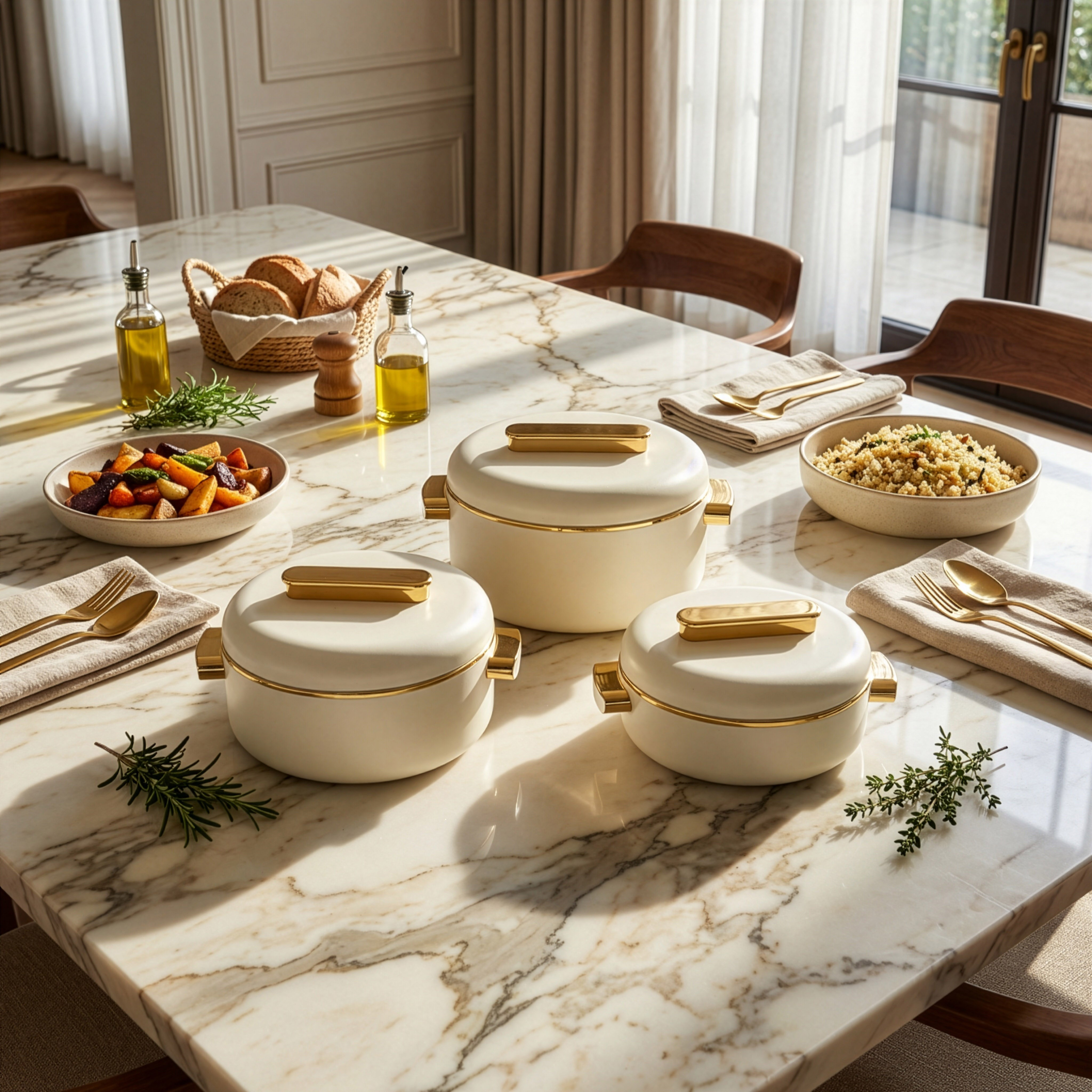 Elegance Double Wall Hot Pot Casserole - 3.5 L-hbxdecorandfurnishings-tabletop-serveware-image-5