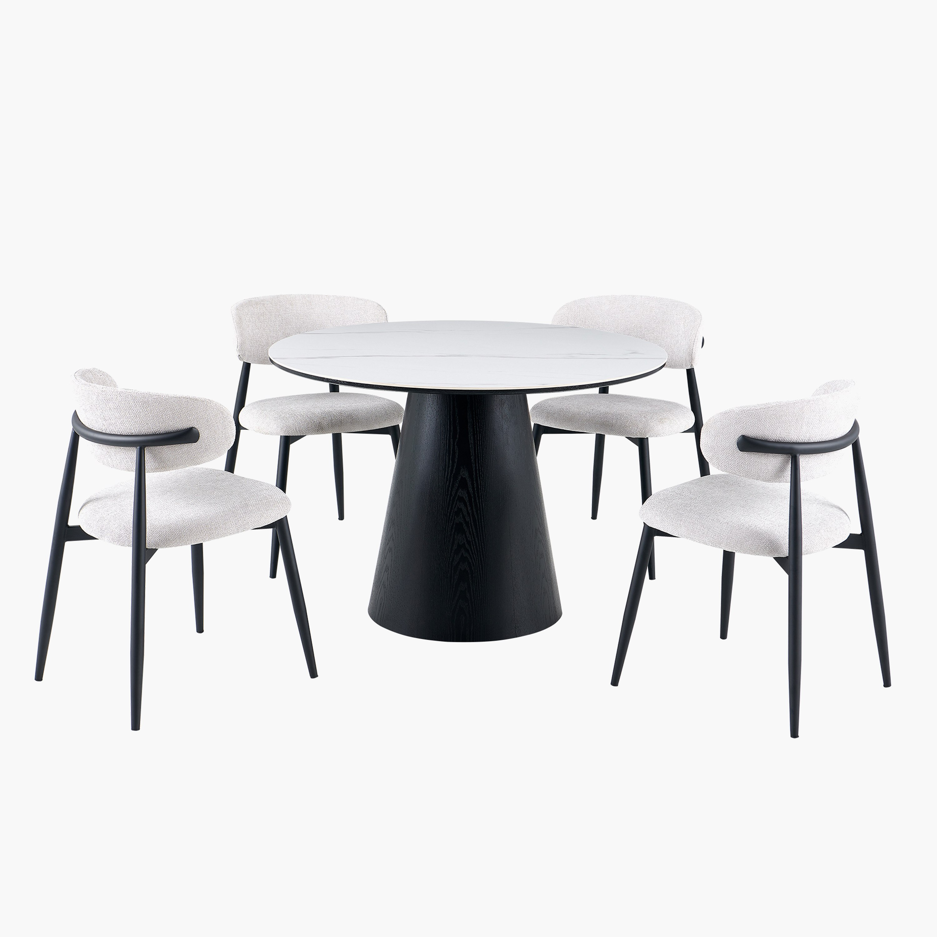 Movo Gerald Round 4-Seater Sintered Stone Top Dining Table-hbxfurniture-diningtablesandsets-diningtables-fourseater-image-7