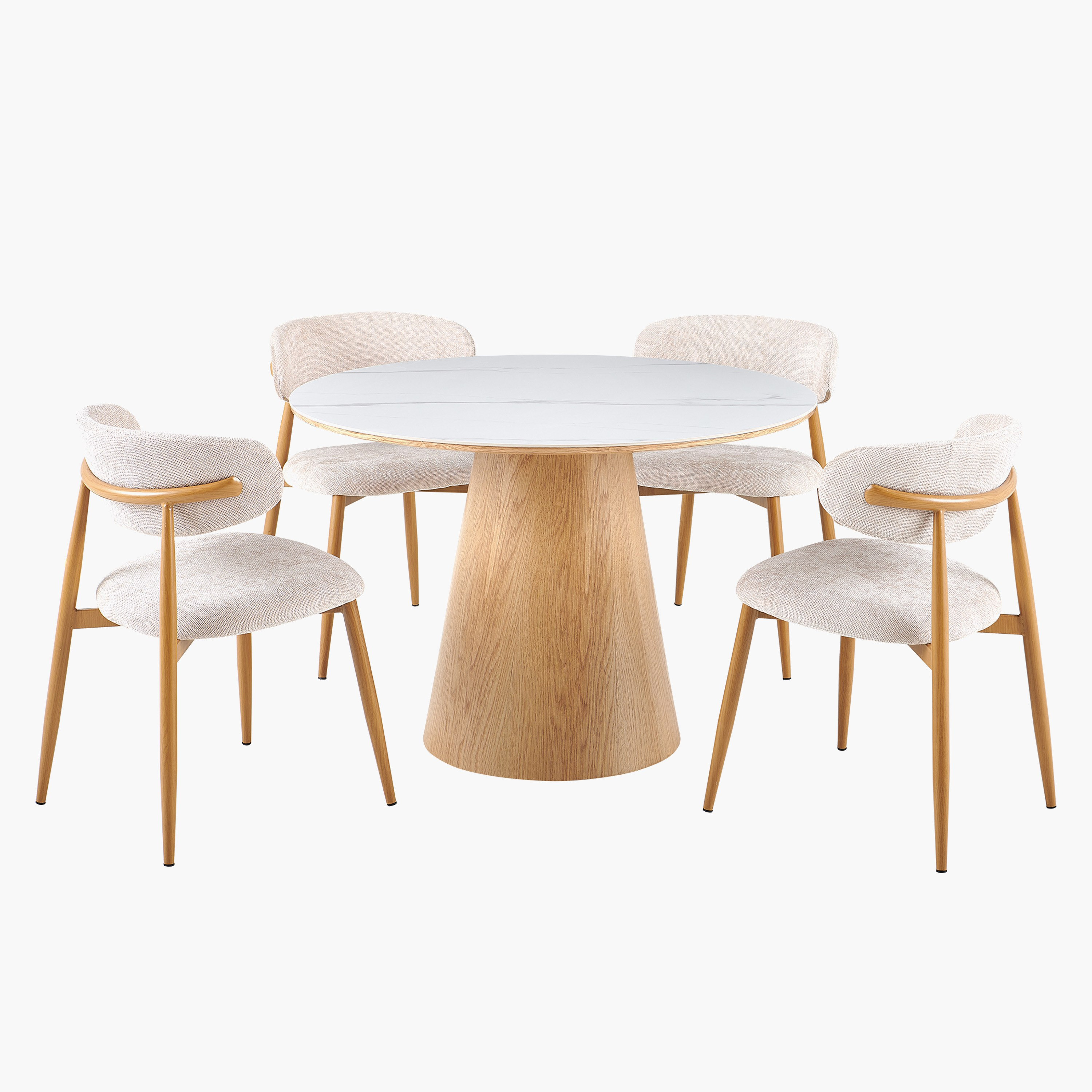 Movo Gerald Round 4-Seater Sintered Stone Top Dining Table-hbxfurniture-diningtablesandsets-diningtables-fourseater-image-7