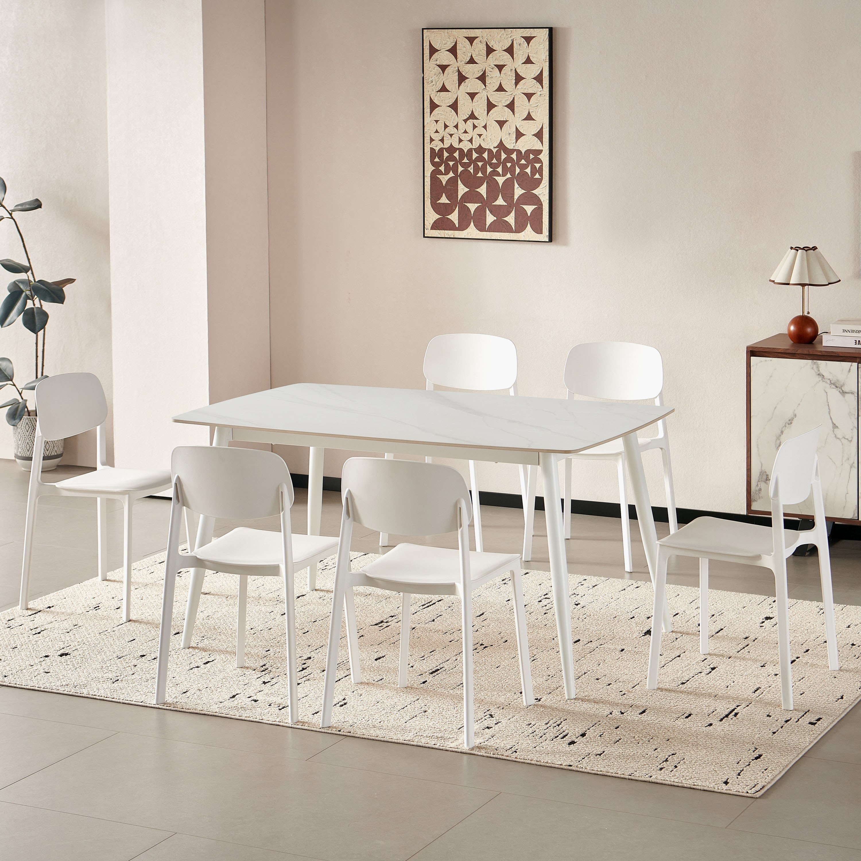 Movo Roma 6-Seater Sintered Stone Top Dining Set-hbxdiningroom-diningtablesandsets-diningtables-sixseater-image-1