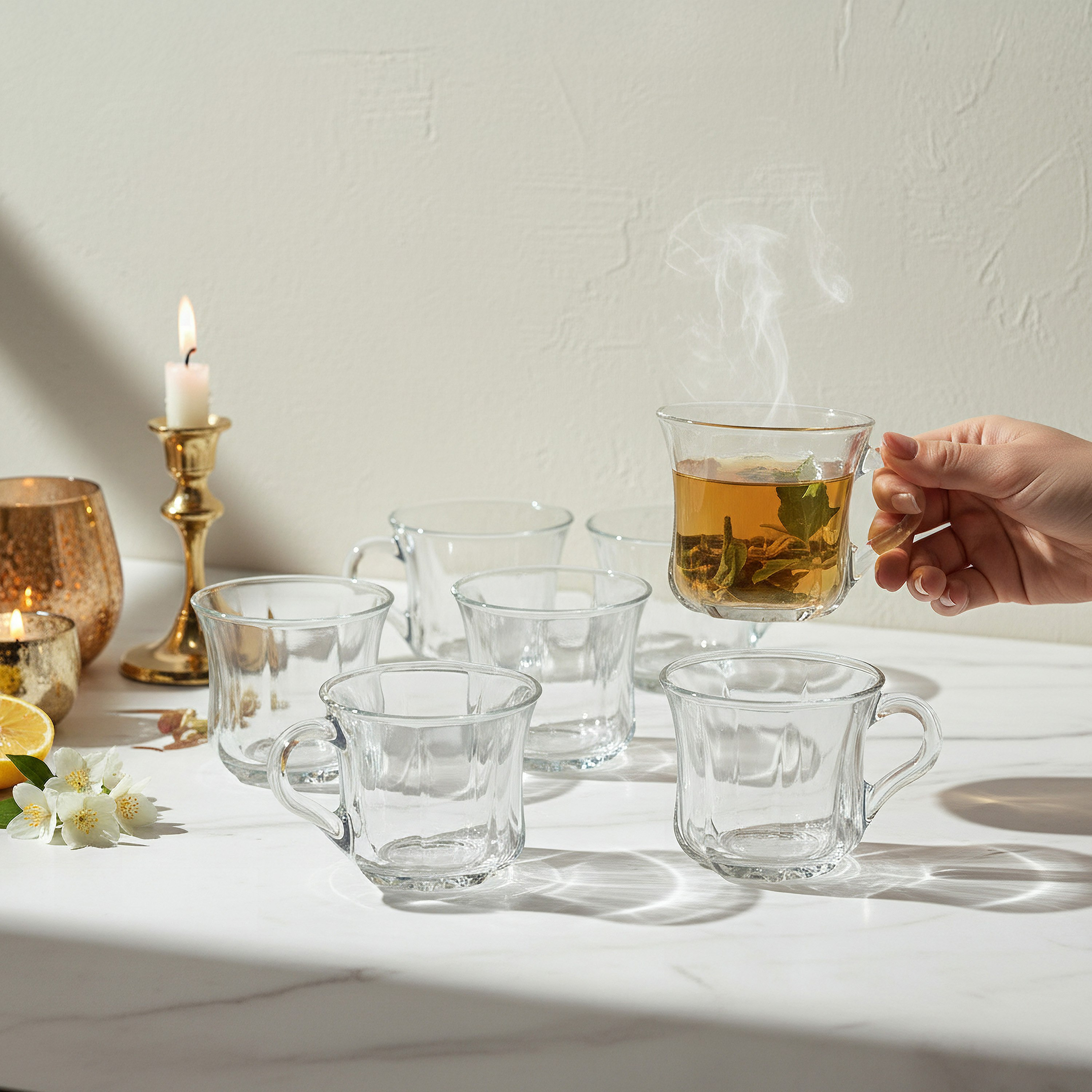 طقم أكواب شاي زجاج 6 قطع صفا من أميتي - 190 مل-hbxhomeware-diningandtabletop-coffeeandteasets-image-3