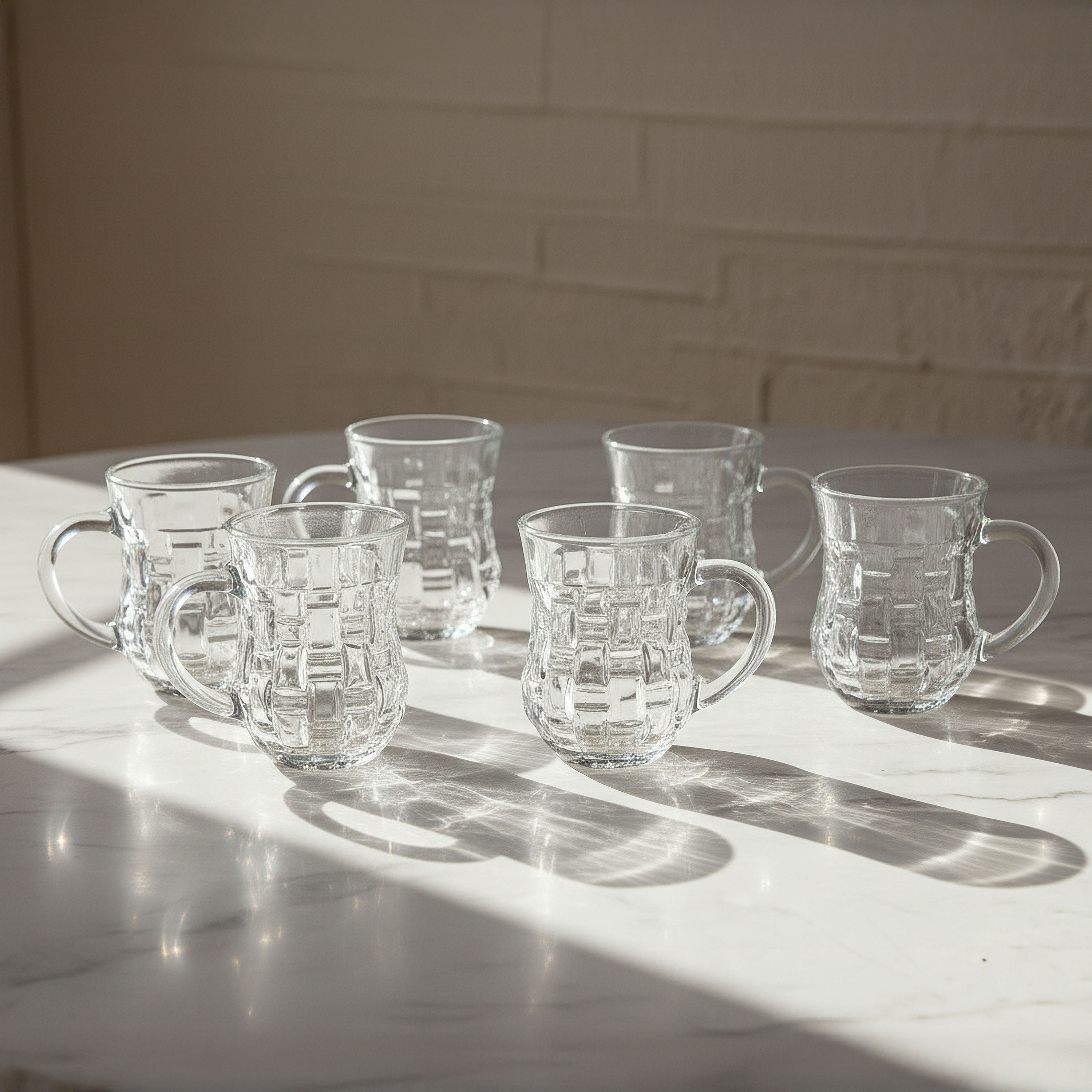 طقم أكواب شاي زجاج 6 قطع نور من أميتي - 145 مل-hbxhomeware-diningandtabletop-coffeeandteasets-image-1