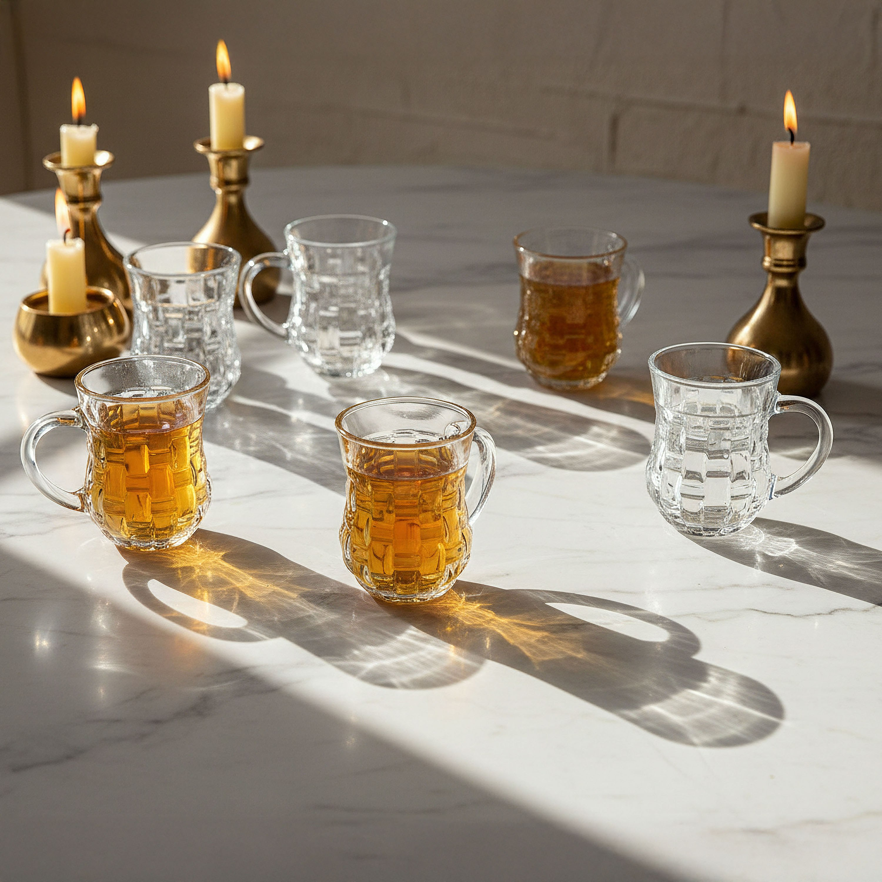 طقم أكواب شاي زجاج 6 قطع نور من أميتي - 145 مل-hbxhomeware-diningandtabletop-coffeeandteasets-image-3